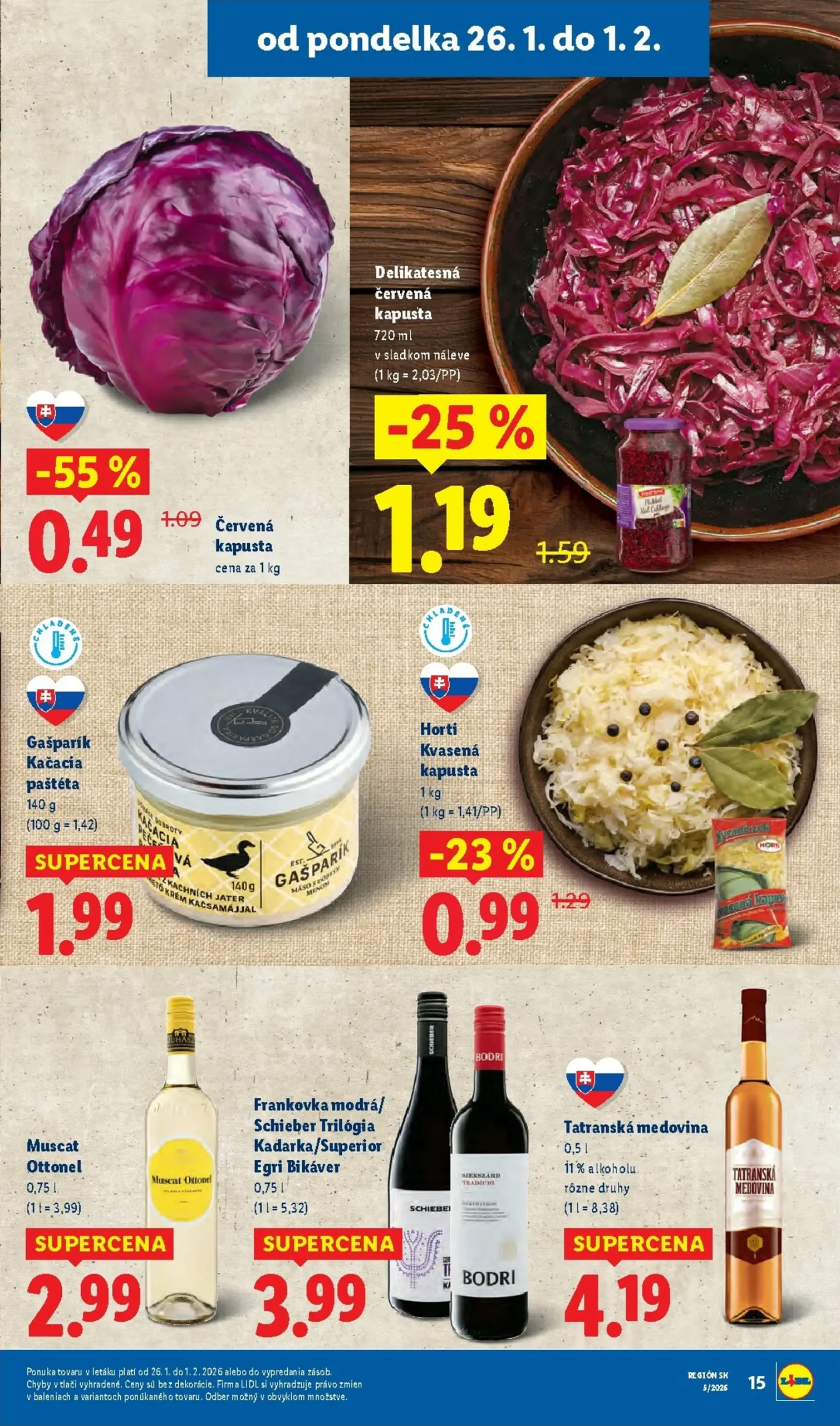Page 15 of Aktuálny lidl leták platný od pondelka 26.01 do 01.02