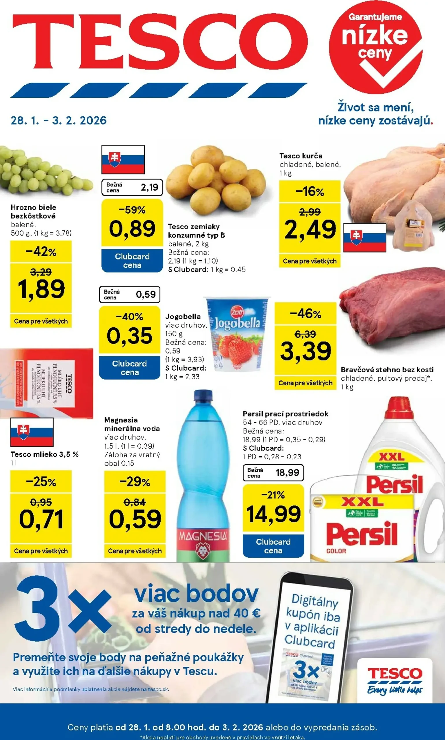 Aktuálny tesco leták platný od stredy 28.01 do 03.02