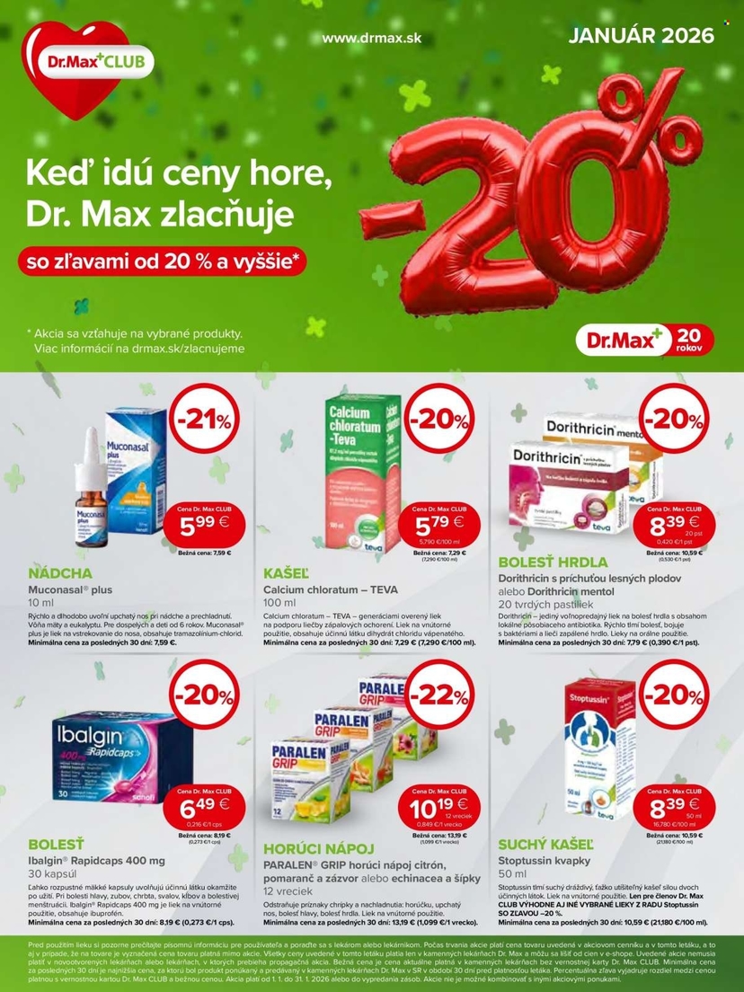 Aktuálny dr-max leták platný od štvrtka 01.01 do 31.01