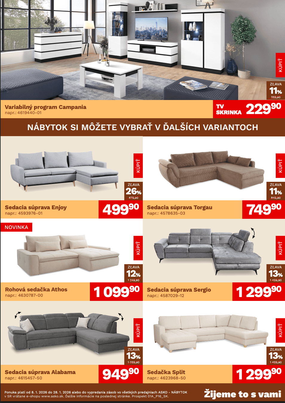 Page 2 of Aktuálny asko-nabytok leták platný od štvrtka 08.01 do 28.01