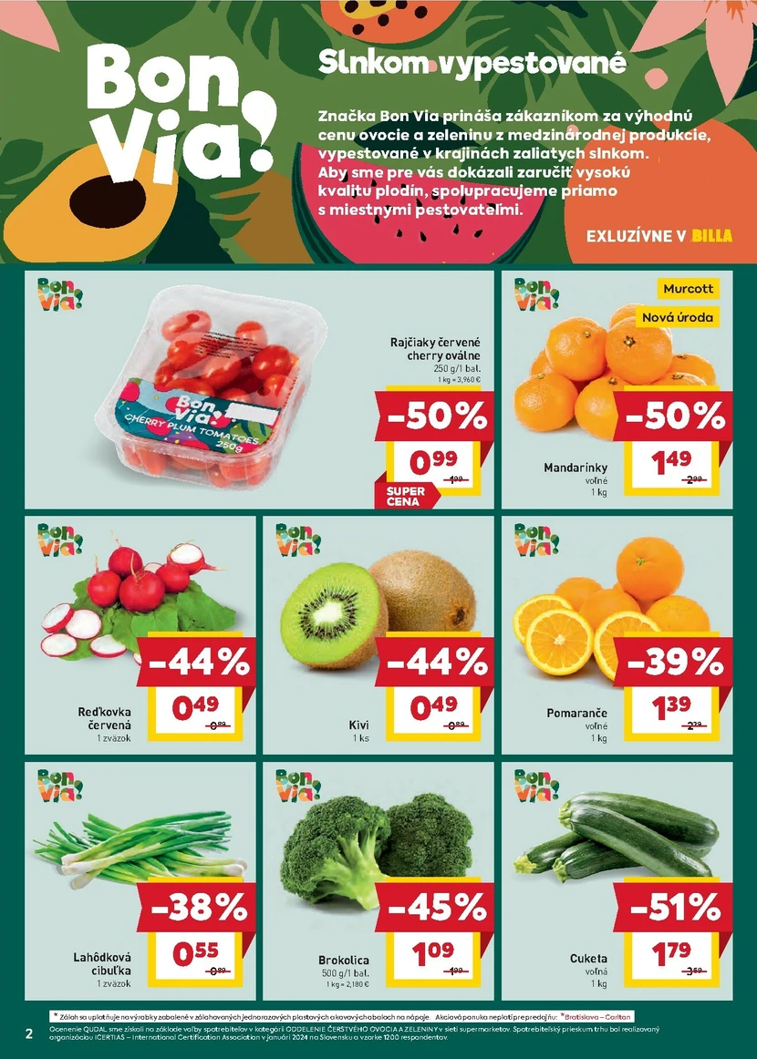 Page 2 of Aktuálny billa leták platný od stredy 14.01 do 20.01