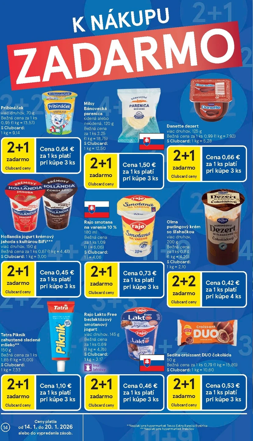 Page 14 of Aktuálny tesco leták platný od stredy 14.01 do 20.01