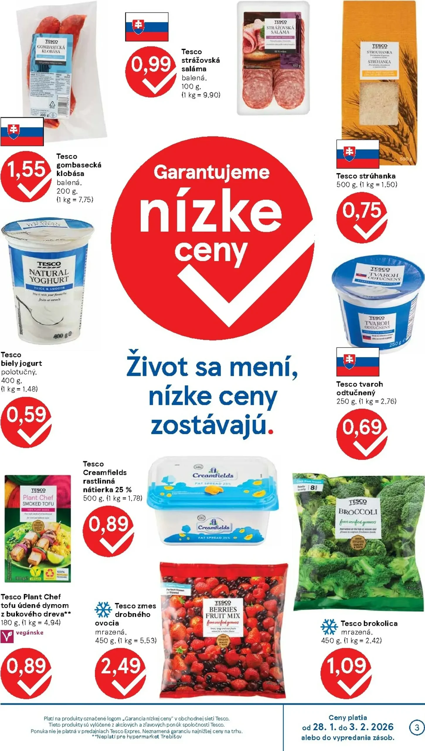 Page 3 of Aktuálny tesco leták platný od stredy 28.01 do 03.02