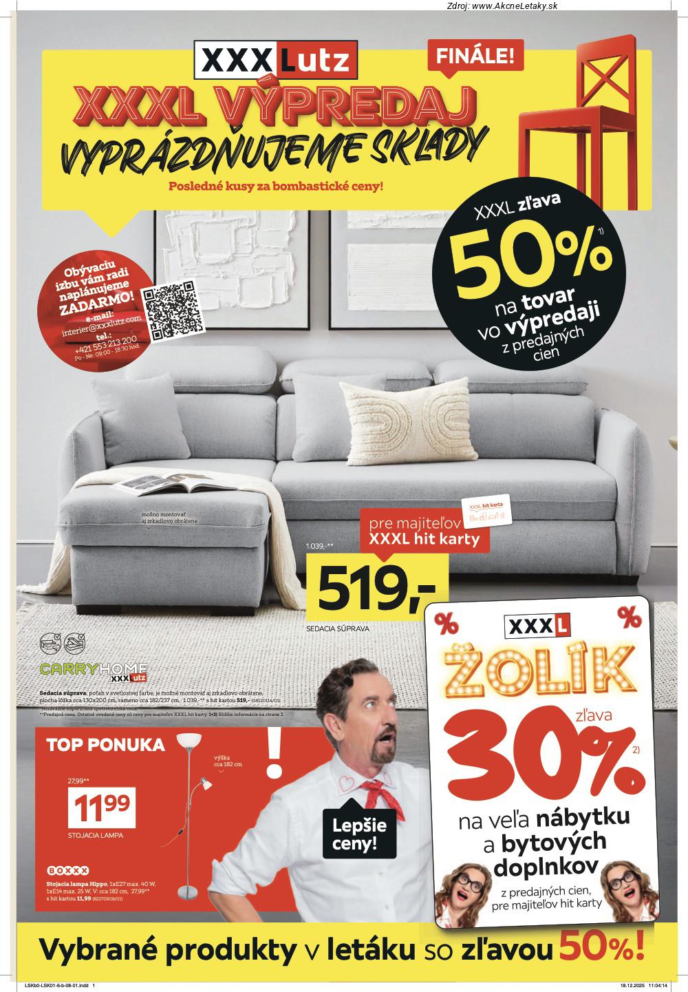 Page 1 of Aktuálny xxxlutz leták platný od pondelka 19.01 do 01.02