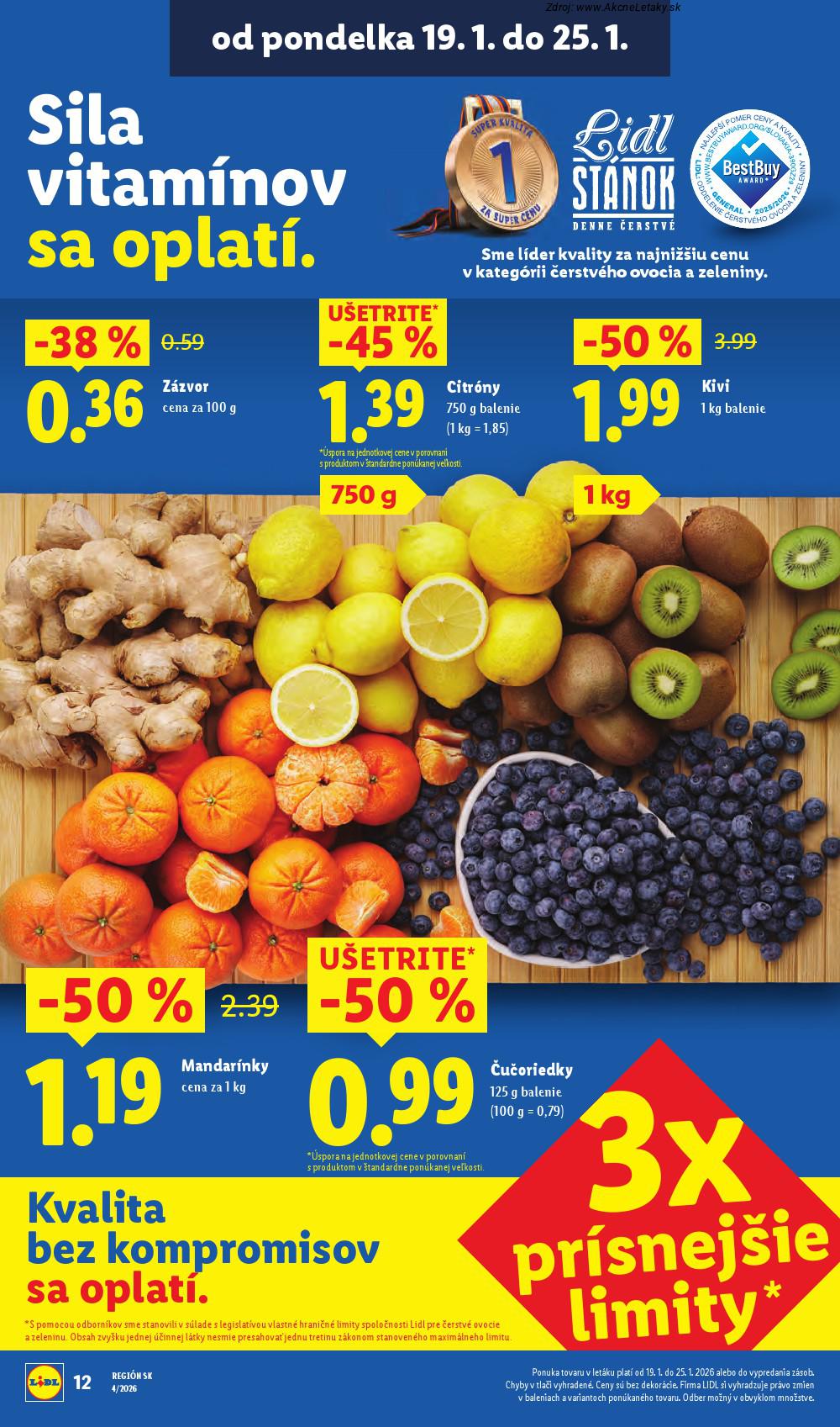 Page 12 of Aktuálny lidl leták platný od pondelka 19.01 do 25.01