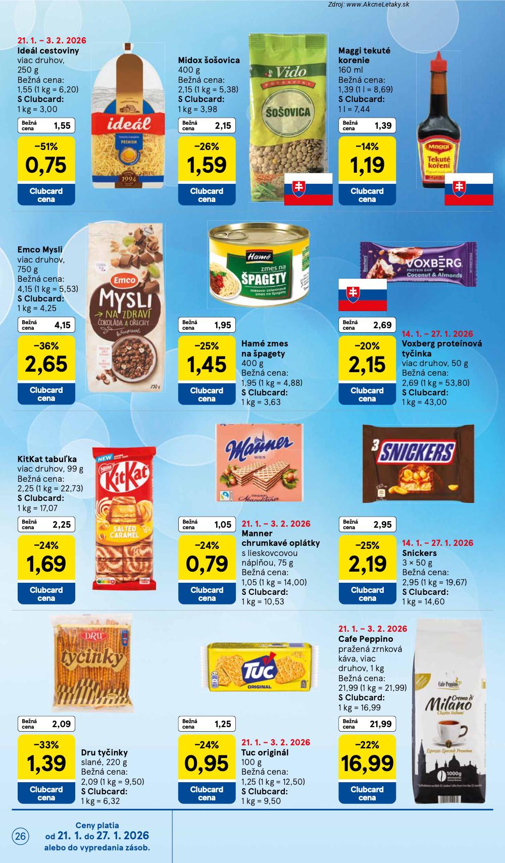 Page 26 of Aktuálny tesco leták platný od stredy 21.01 do 27.01