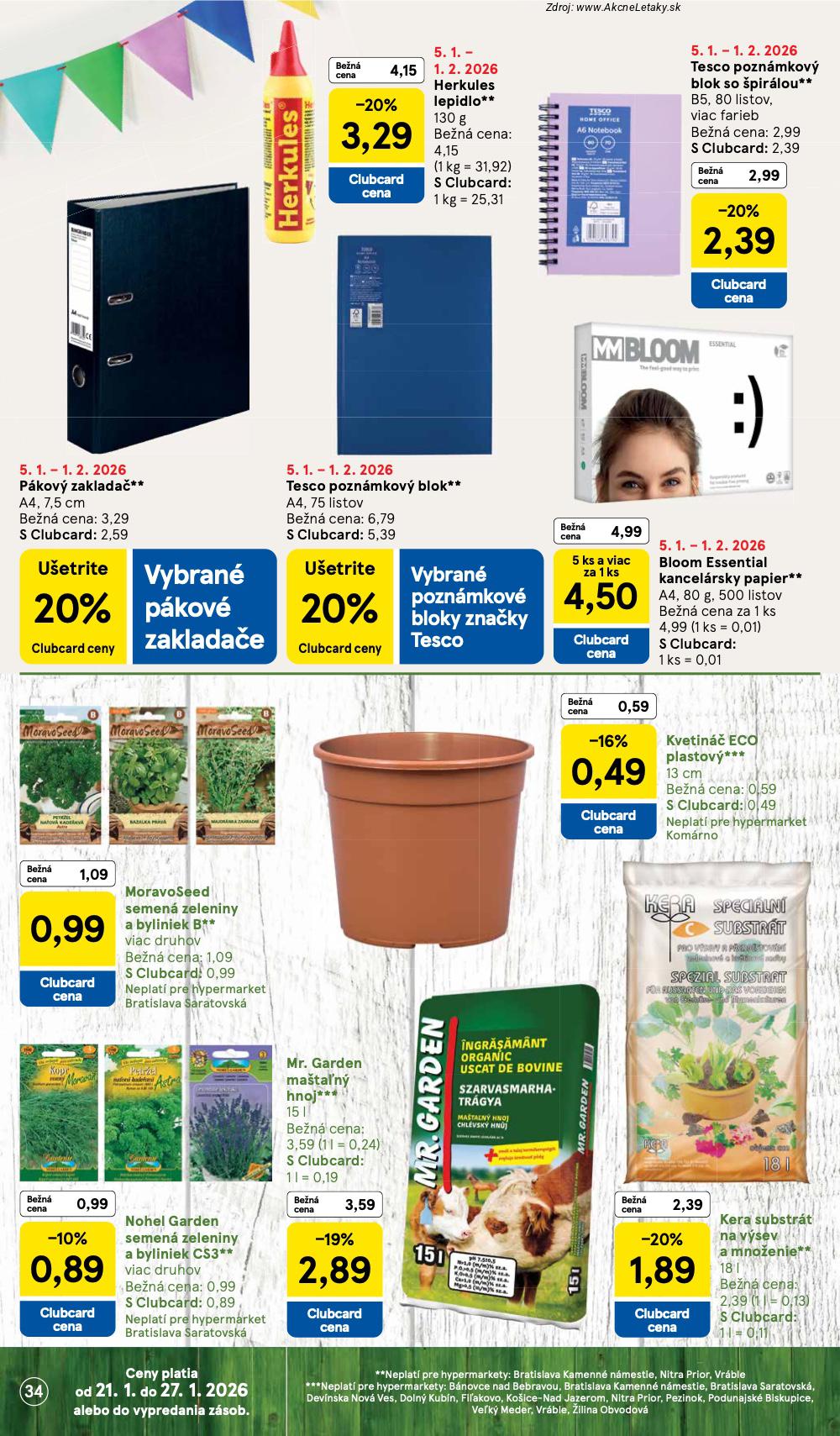 Page 34 of Aktuálny tesco leták platný od stredy 21.01 do 27.01