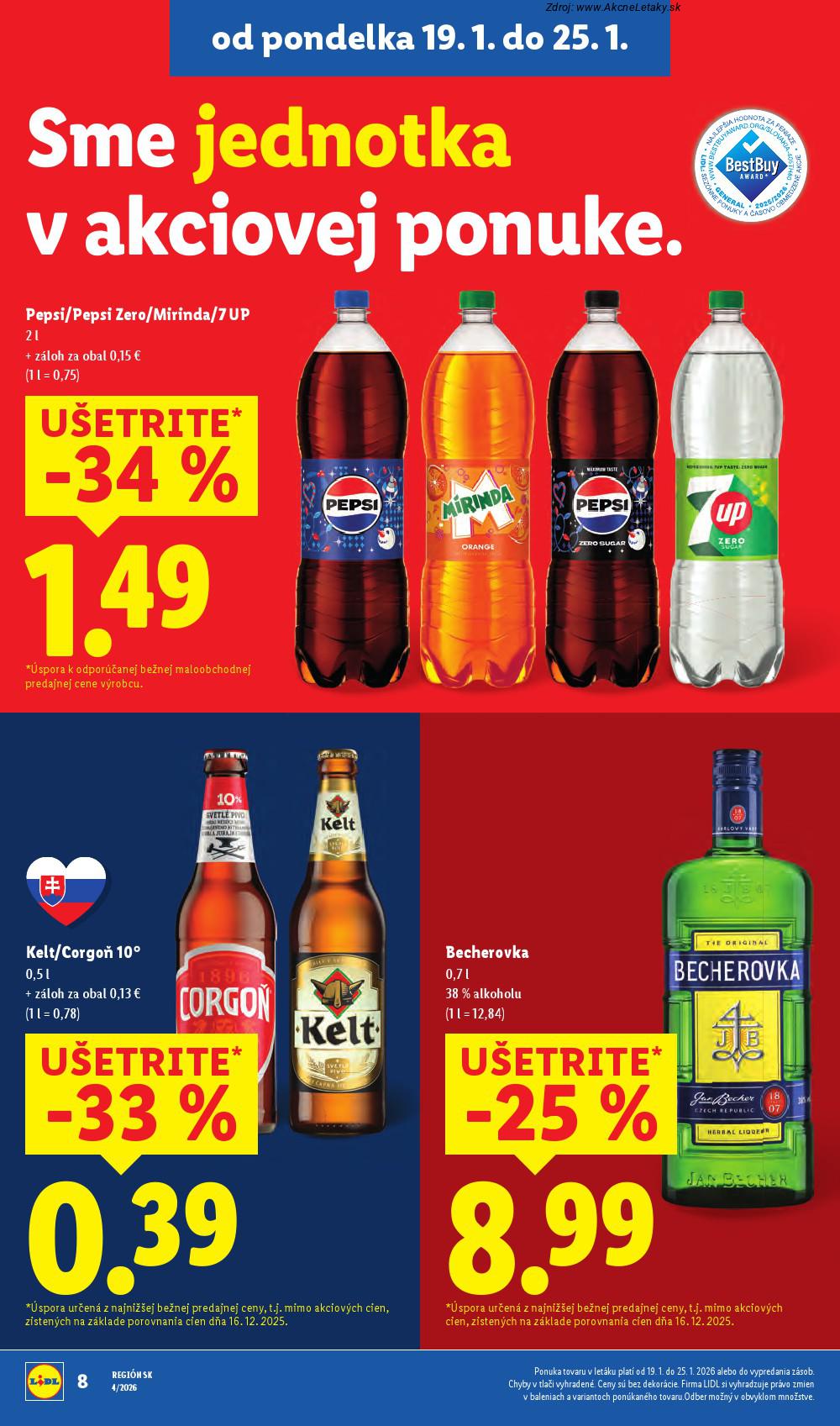 Page 8 of Aktuálny lidl leták platný od pondelka 19.01 do 25.01
