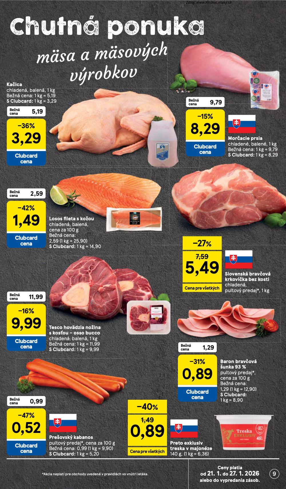 Page 9 of Aktuálny tesco leták platný od stredy 21.01 do 27.01