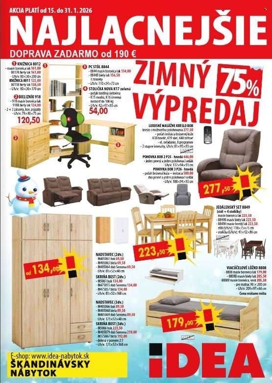 Page 1 of Aktuálny idea-nabytok leták platný od štvrtka 15.01 do 31.01