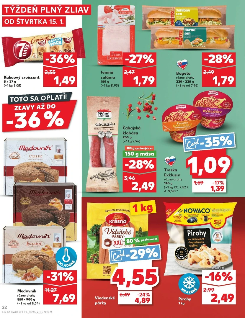 Page 22 of Aktuálny kaufland leták platný od štvrtka 15.01 do 21.01
