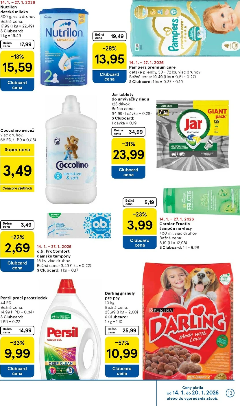 Page 13 of Aktuálny tesco leták platný od stredy 14.01 do 20.01