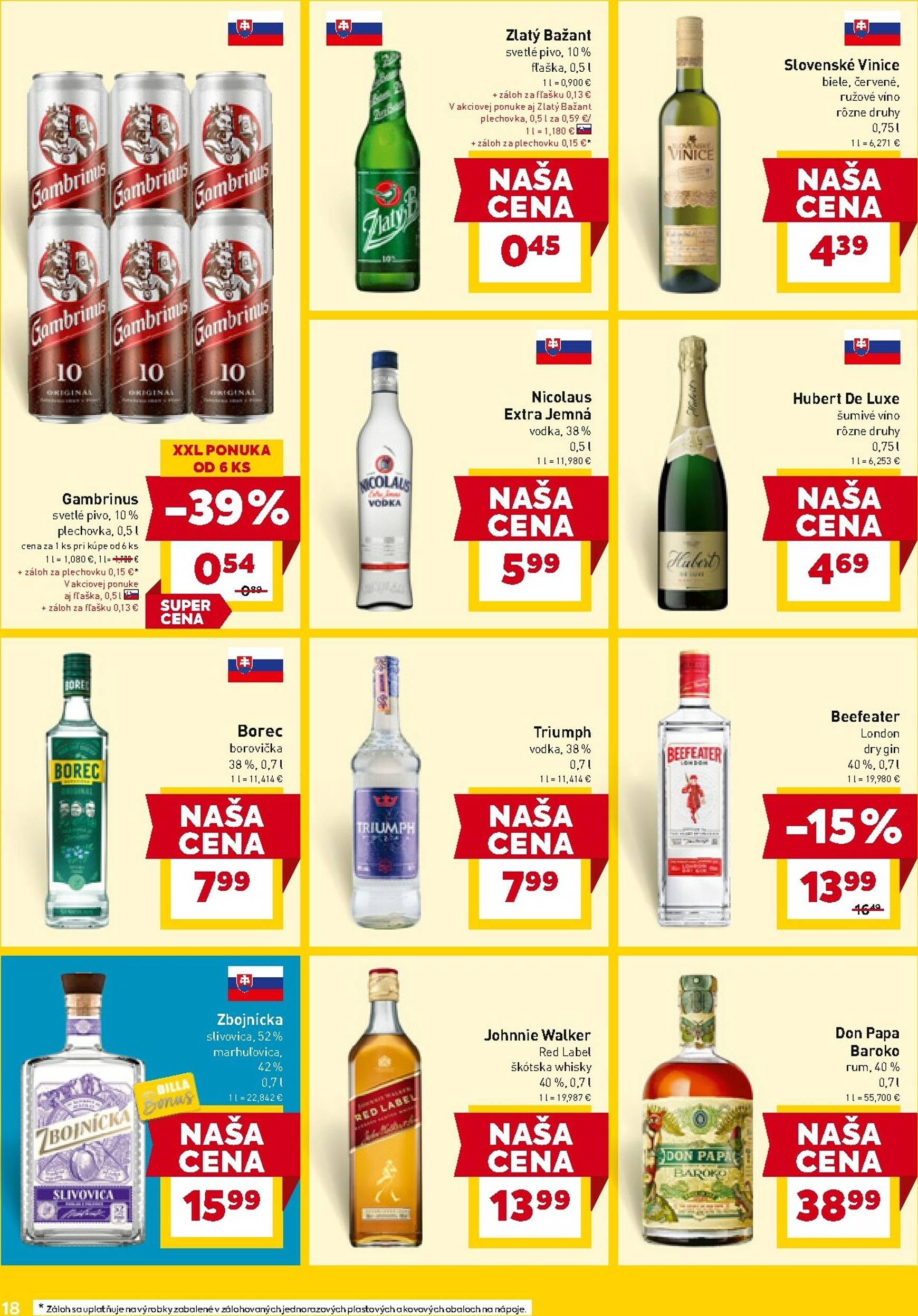 Page 18 of Aktuálny billa leták platný od stredy 08.10 do 14.10
