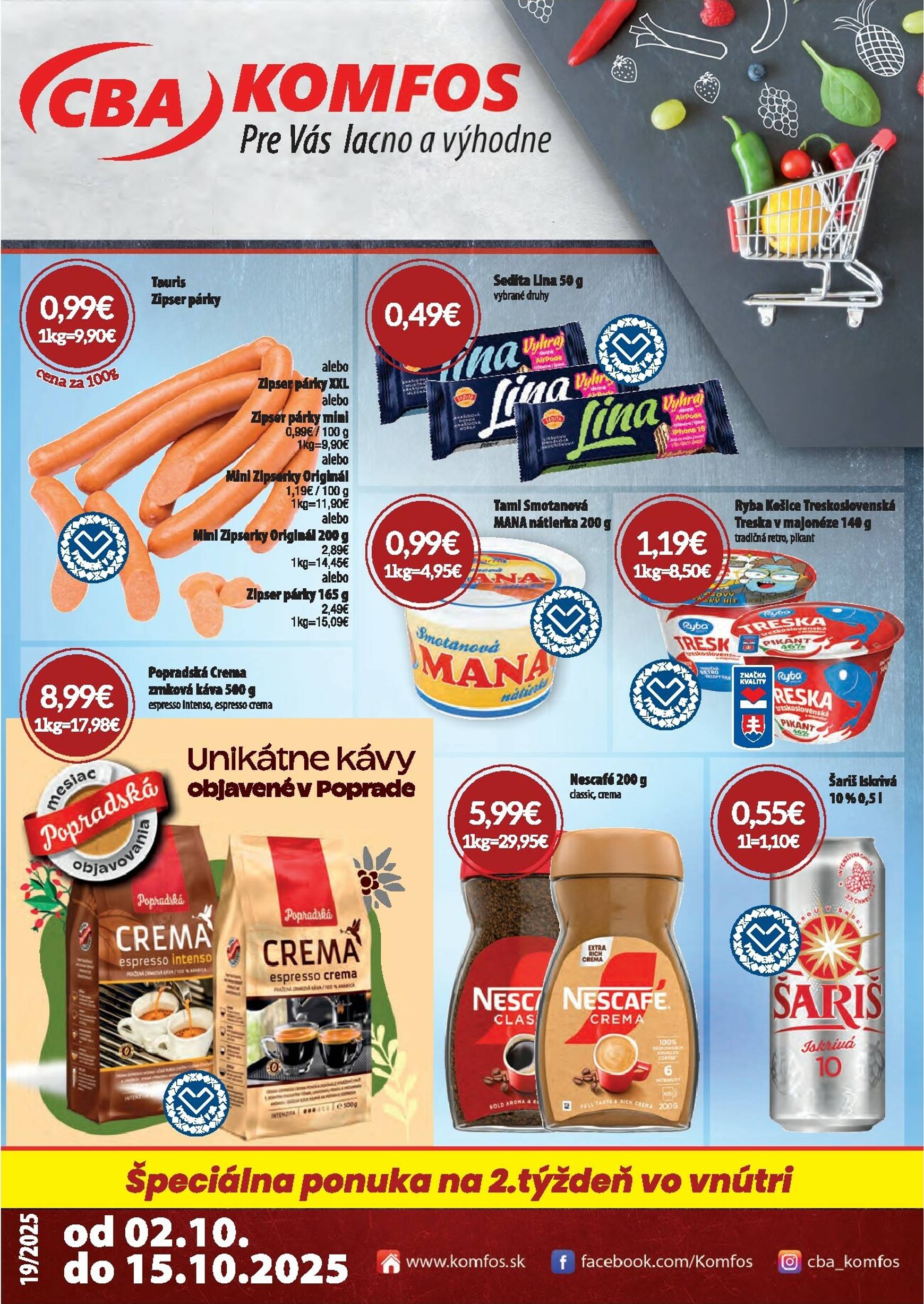Page 1 of Aktuálny cba leták platný od štvrtka 02.10 do 15.10