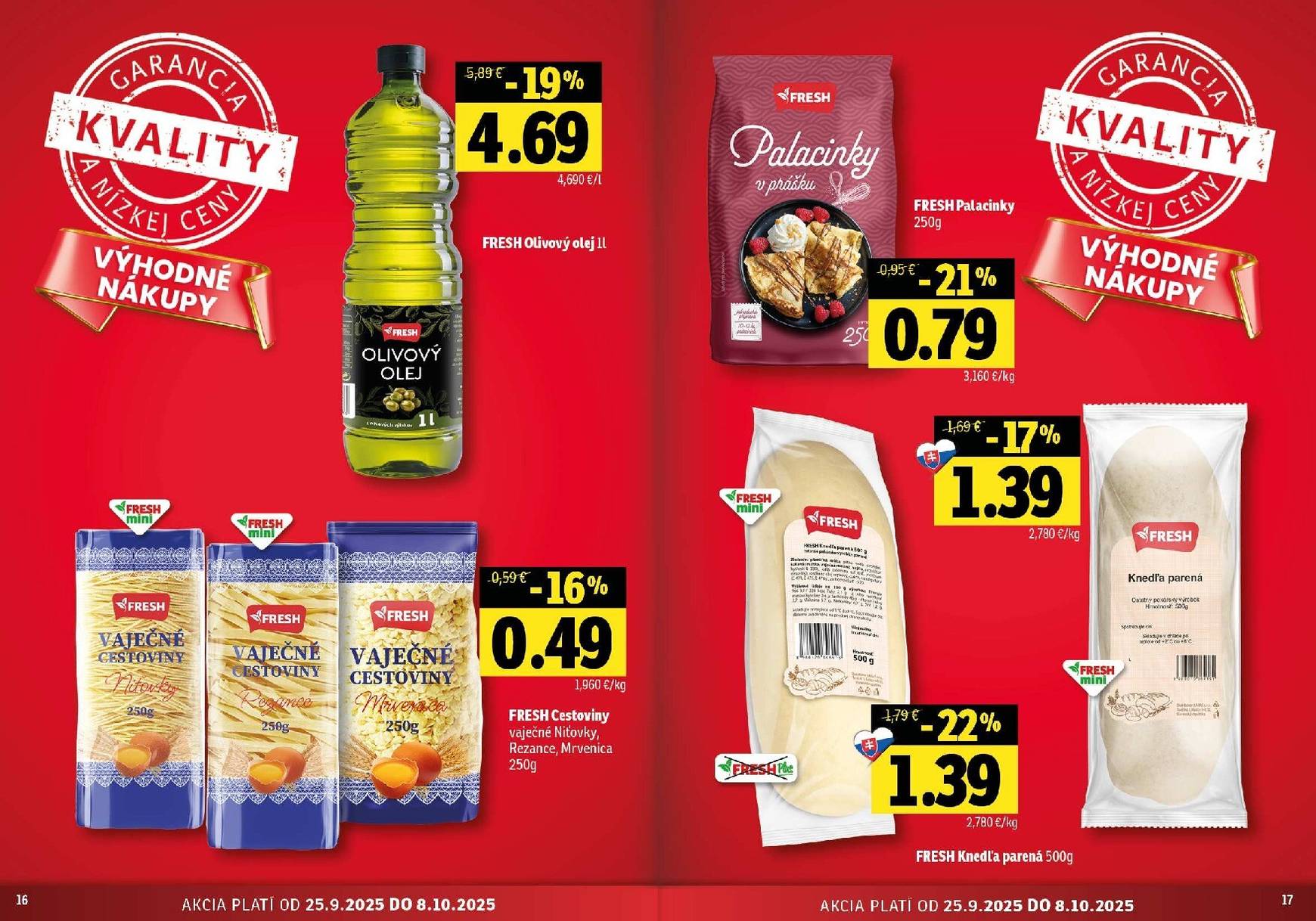 Page 9 of Aktuálny fresh leták platný od štvrtka 25.09 do 08.10