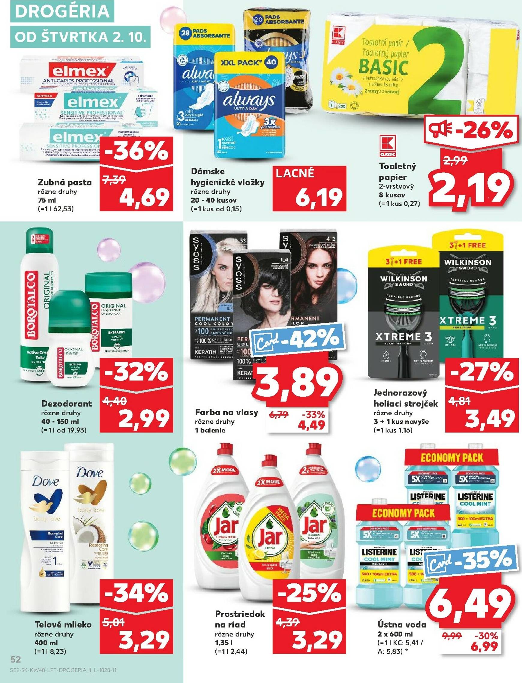 Page 52 of Aktuálny kaufland leták platný od štvrtka 02.10 do 08.10