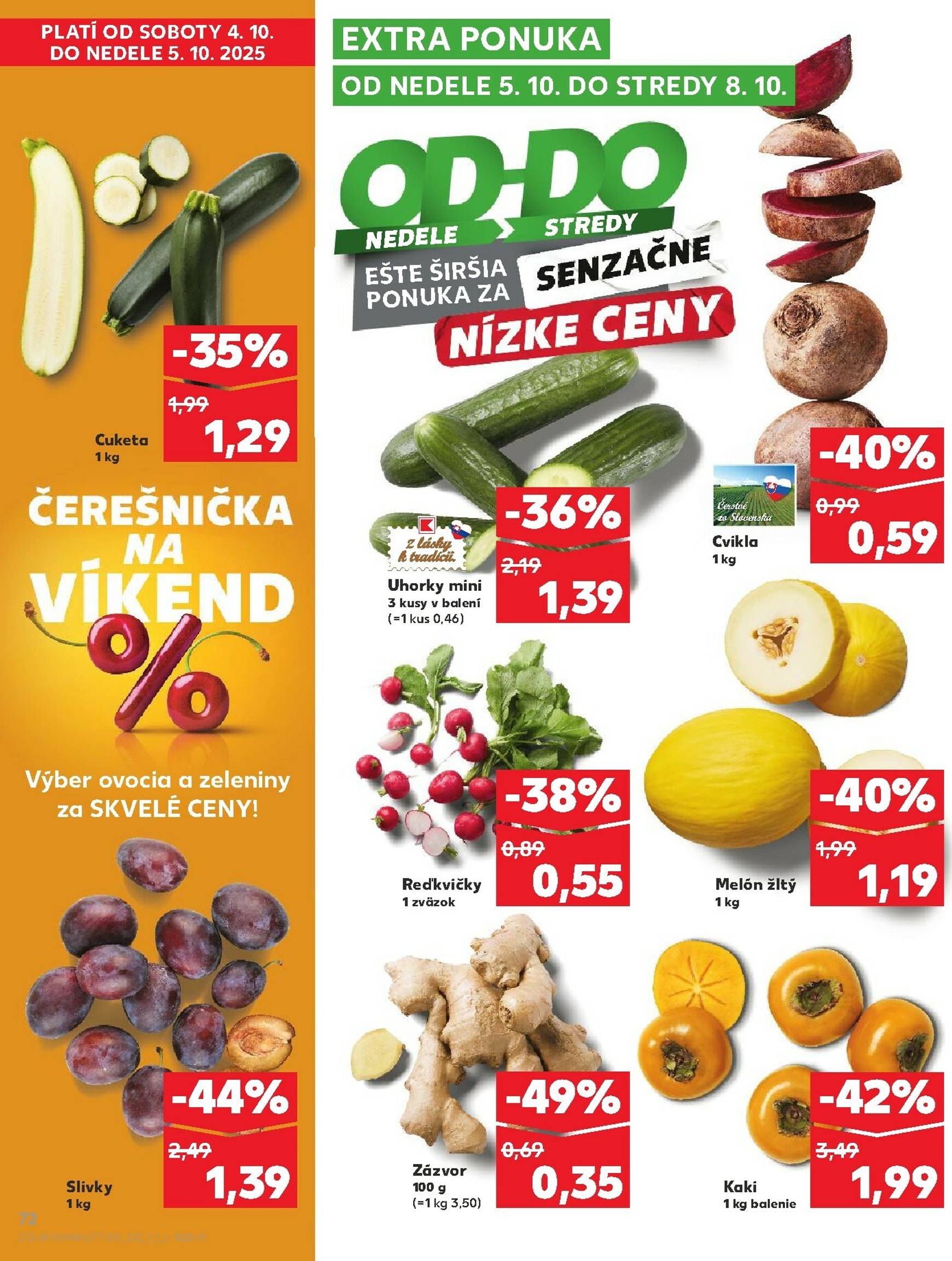 Page 72 of Aktuálny kaufland leták platný od štvrtka 02.10 do 08.10