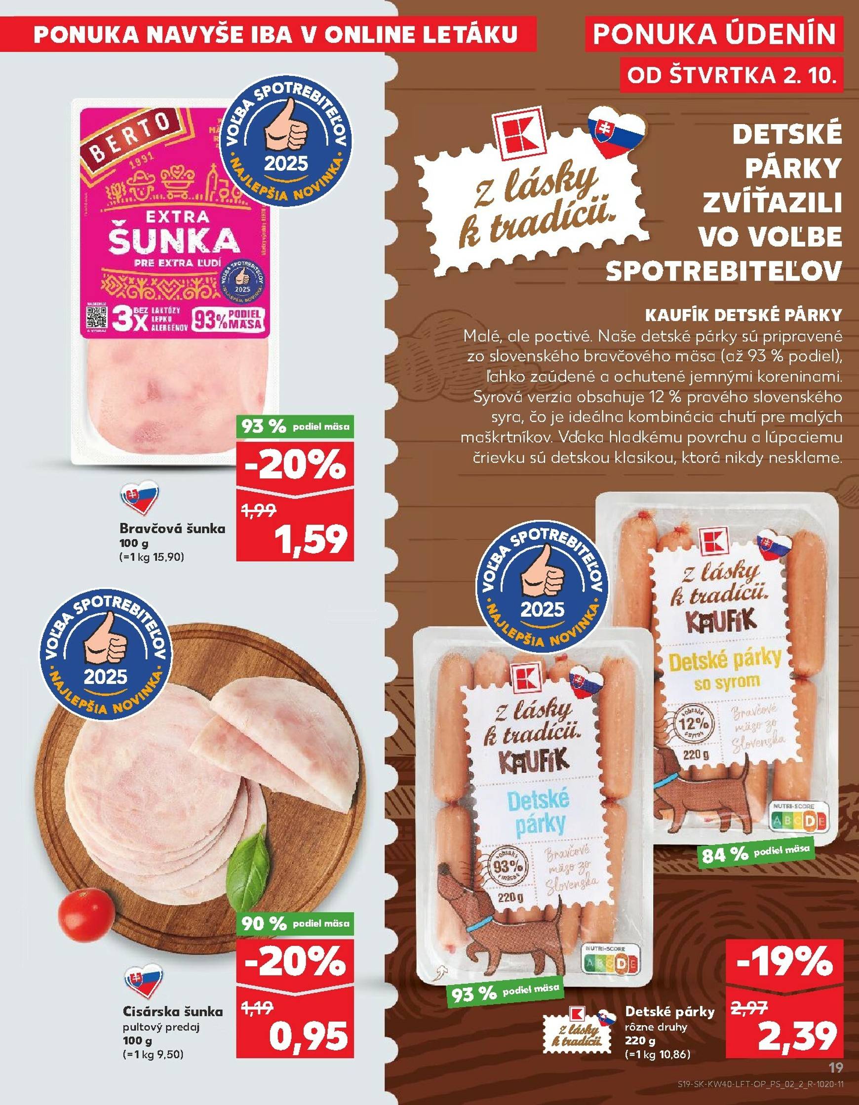 Page 19 of Aktuálny kaufland leták platný od štvrtka 02.10 do 08.10