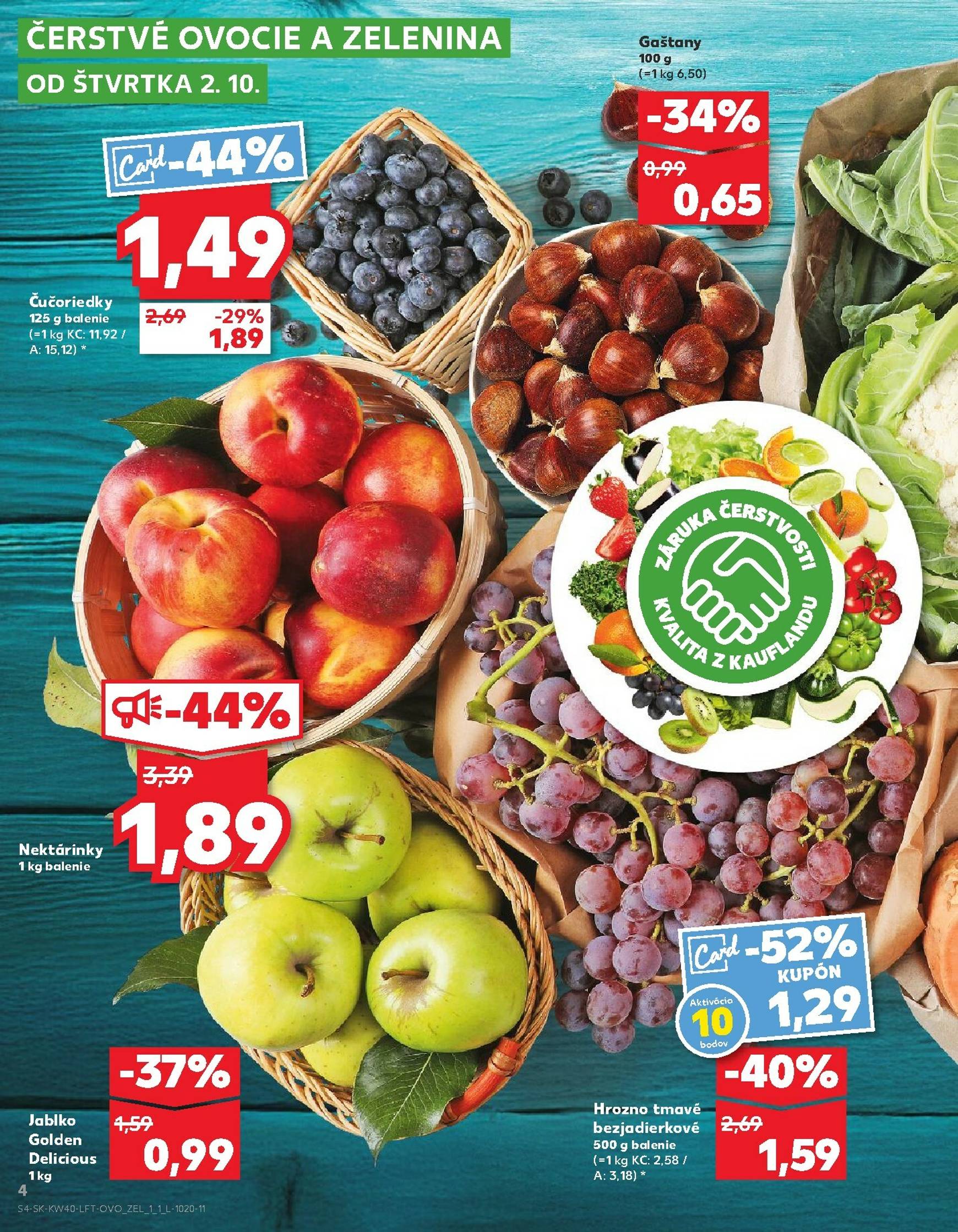 Page 4 of Aktuálny kaufland leták platný od štvrtka 02.10 do 08.10