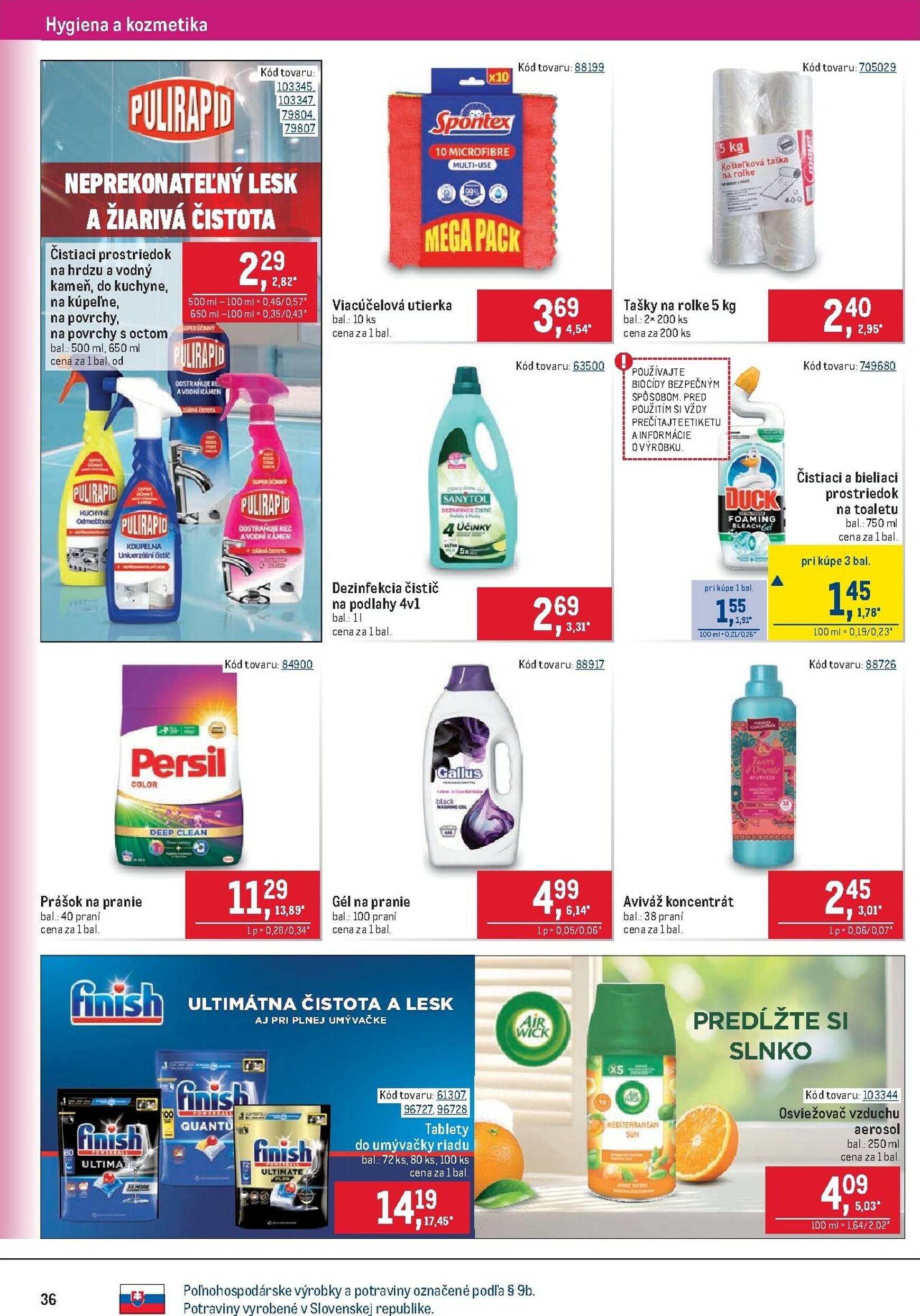 Page 36 of Aktuálny metro leták platný od stredy 24.09 do 07.10