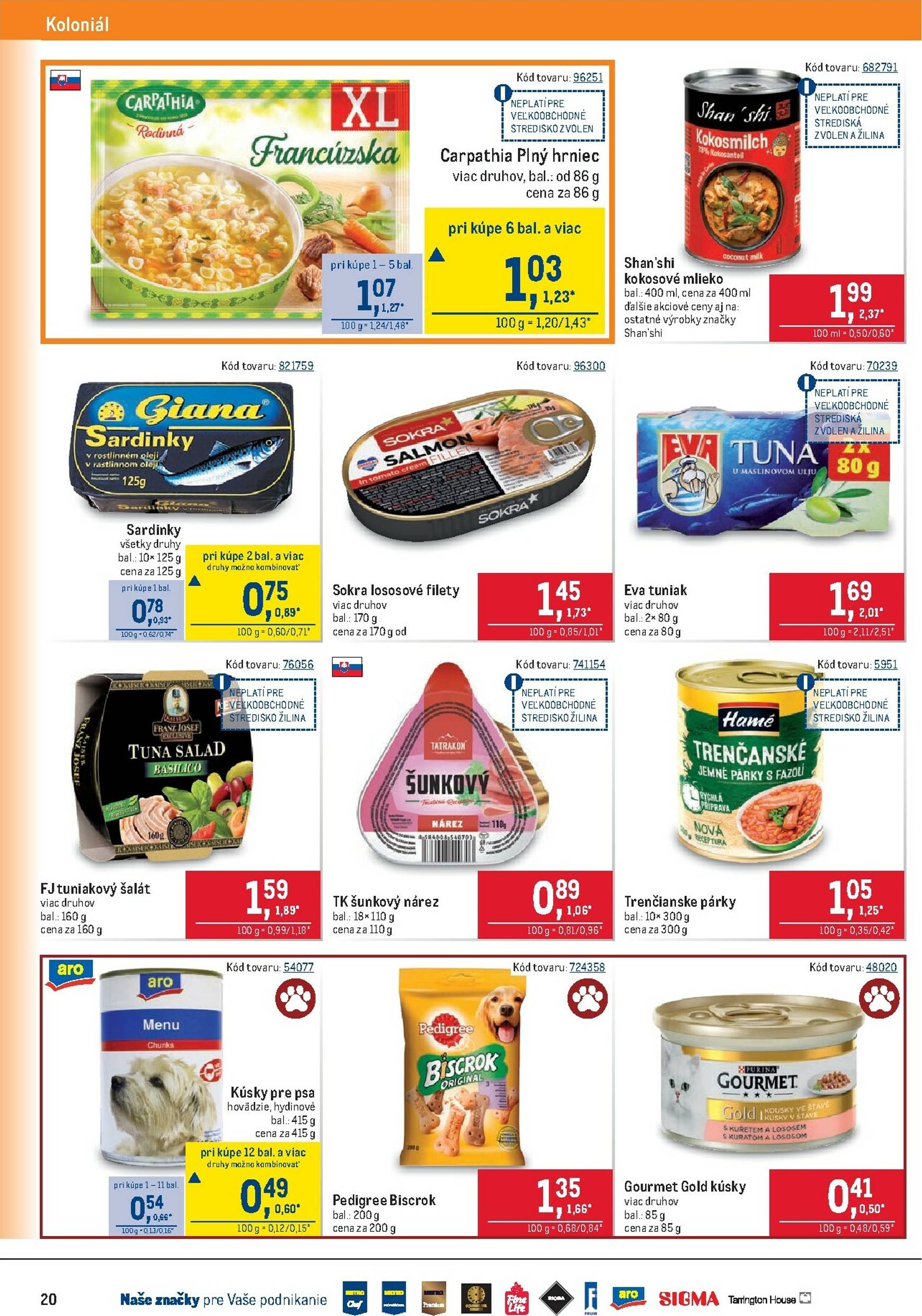 Page 20 of Aktuálny metro leták platný od stredy 24.09 do 07.10