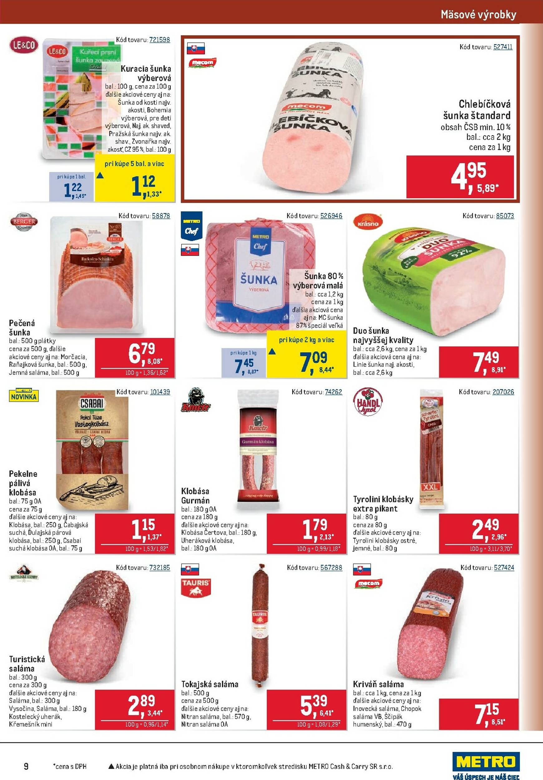 Page 9 of Aktuálny metro leták platný od stredy 24.09 do 07.10