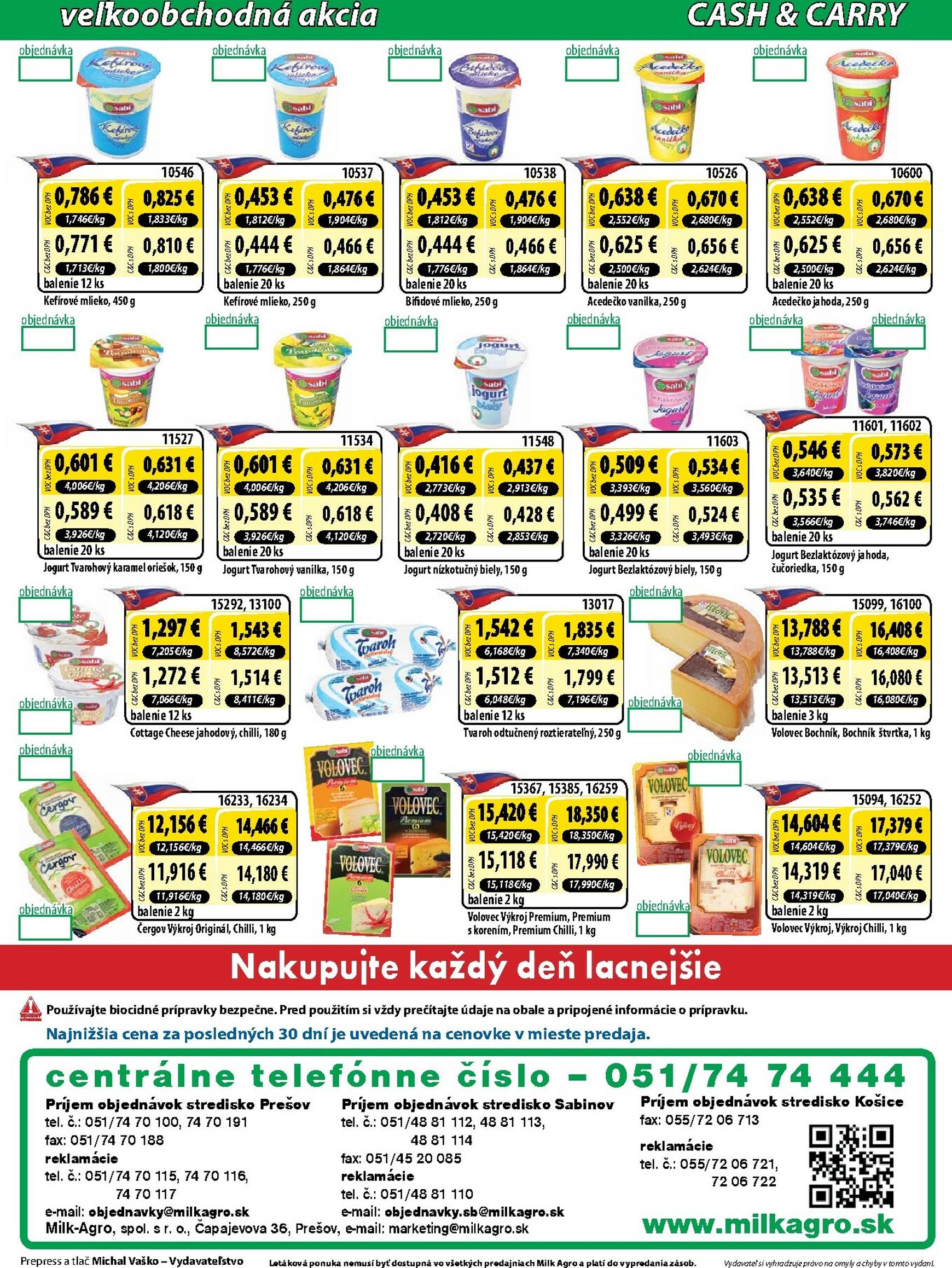 Page 8 of Aktuálny milk-agro leták platný od stredy 08.10 do 14.10