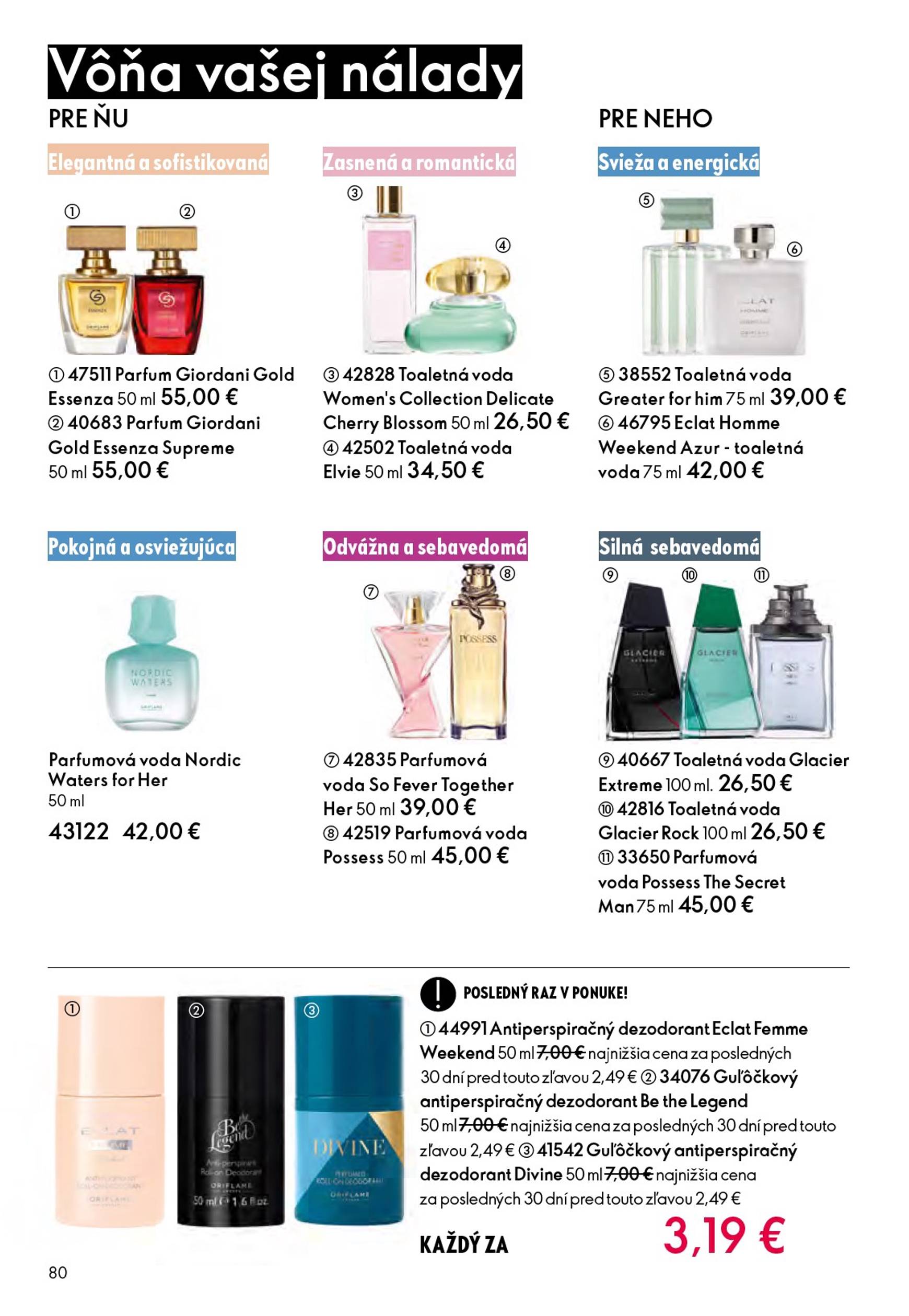 Page 80 of Aktuálny oriflame leták platný od stredy 01.10 do 21.10