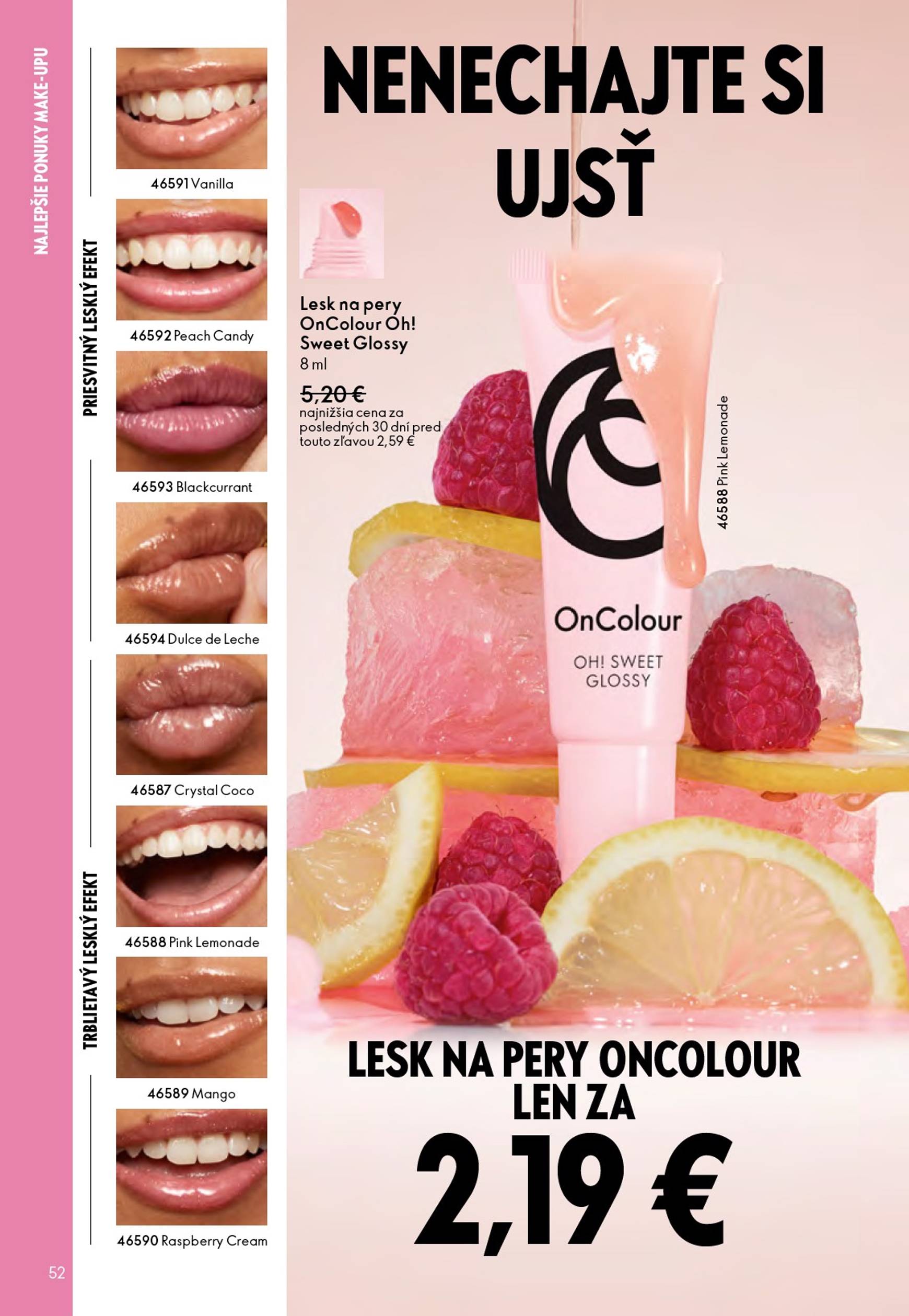 Page 52 of Aktuálny oriflame leták platný od stredy 01.10 do 21.10