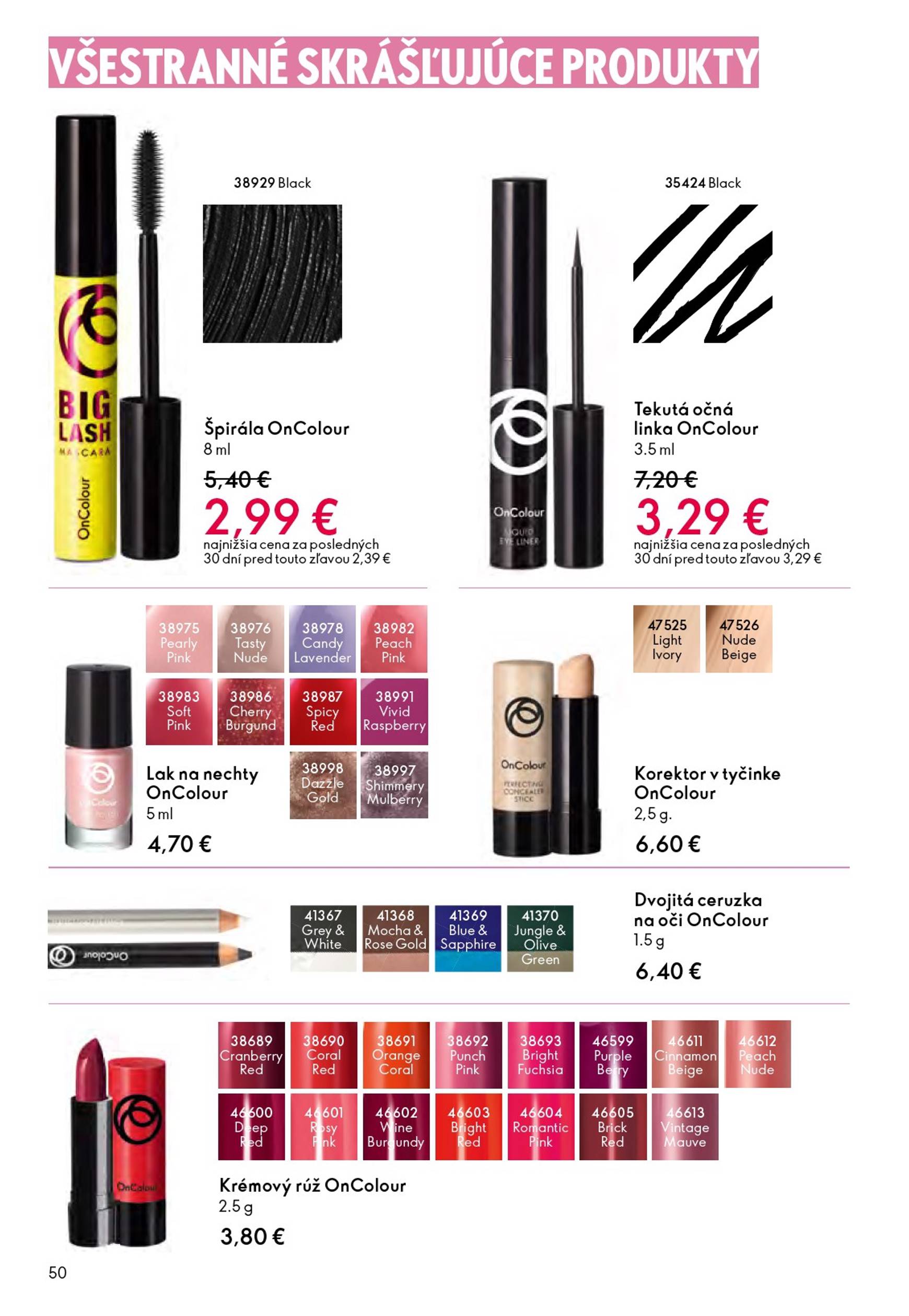 Page 50 of Aktuálny oriflame leták platný od stredy 01.10 do 21.10