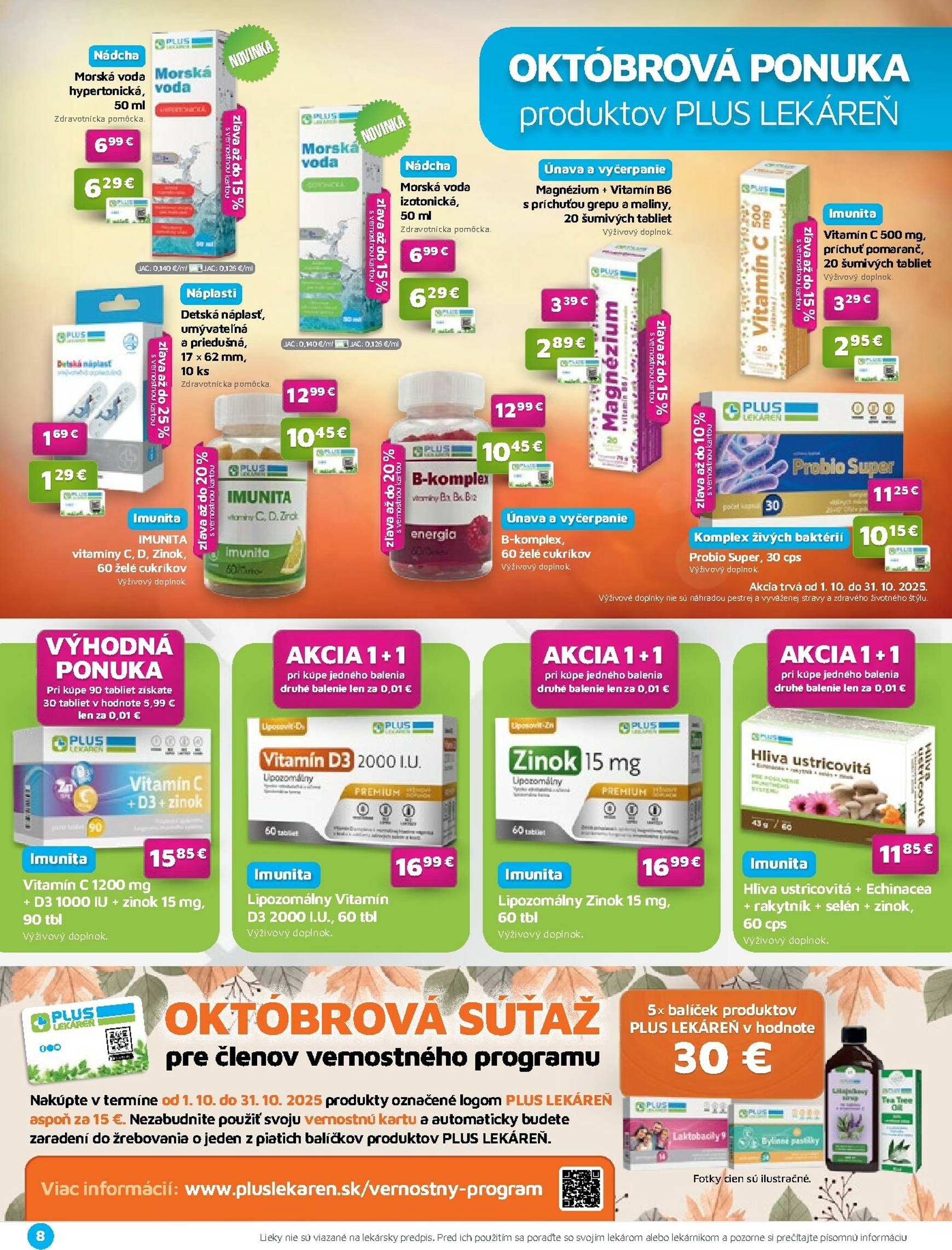 Page 8 of Aktuálny plus-lekaren leták platný od stredy 01.10 do 31.10
