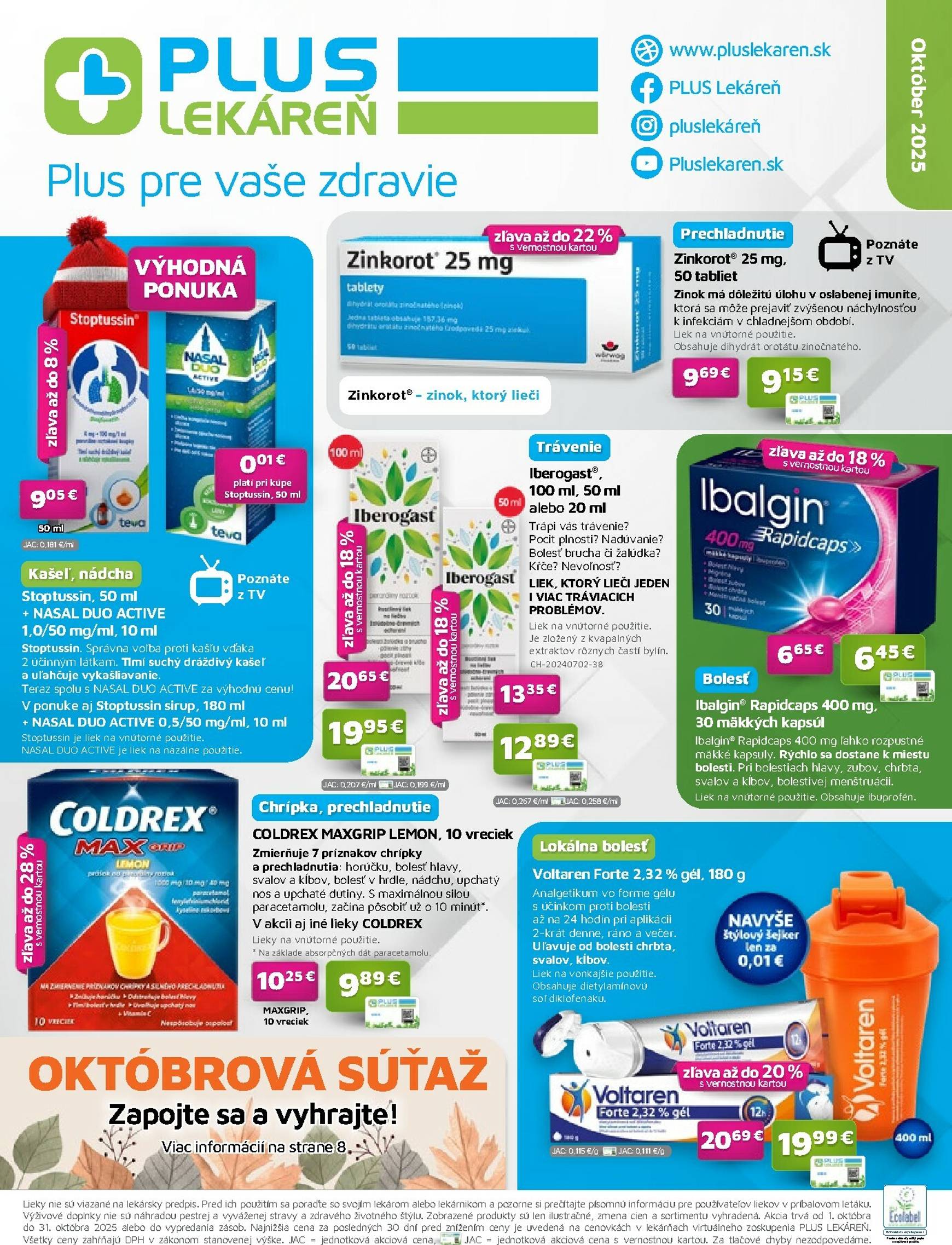 Page 1 of Aktuálny plus-lekaren leták platný od stredy 01.10 do 31.10