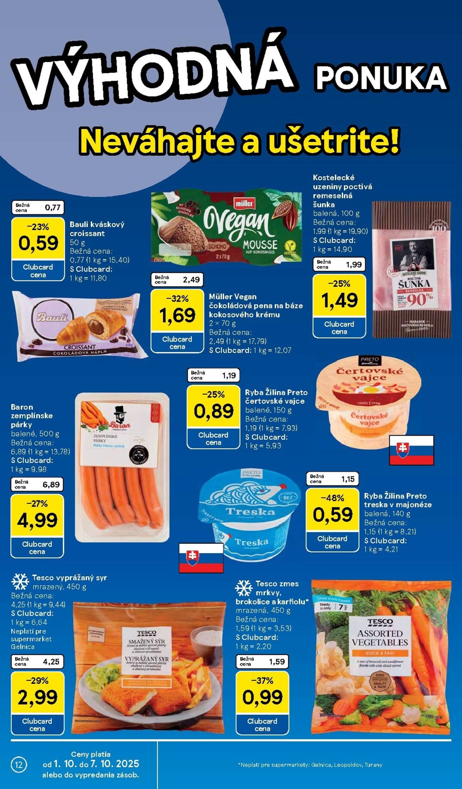 Page 12 of Aktuálny tesco leták platný od stredy 01.10 do 07.10