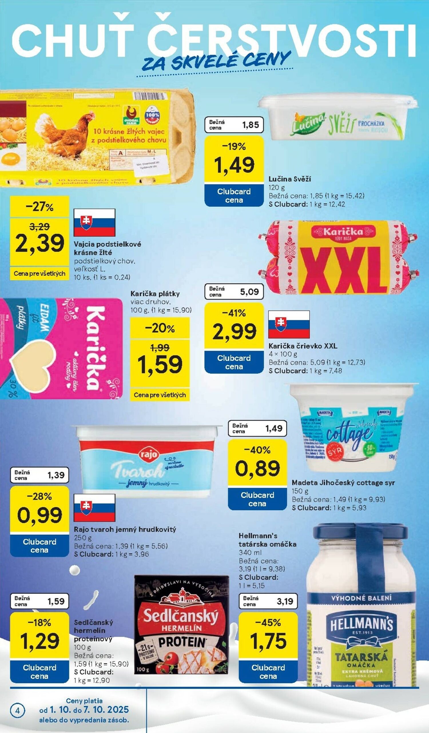 Page 4 of Aktuálny tesco leták platný od stredy 01.10 do 07.10