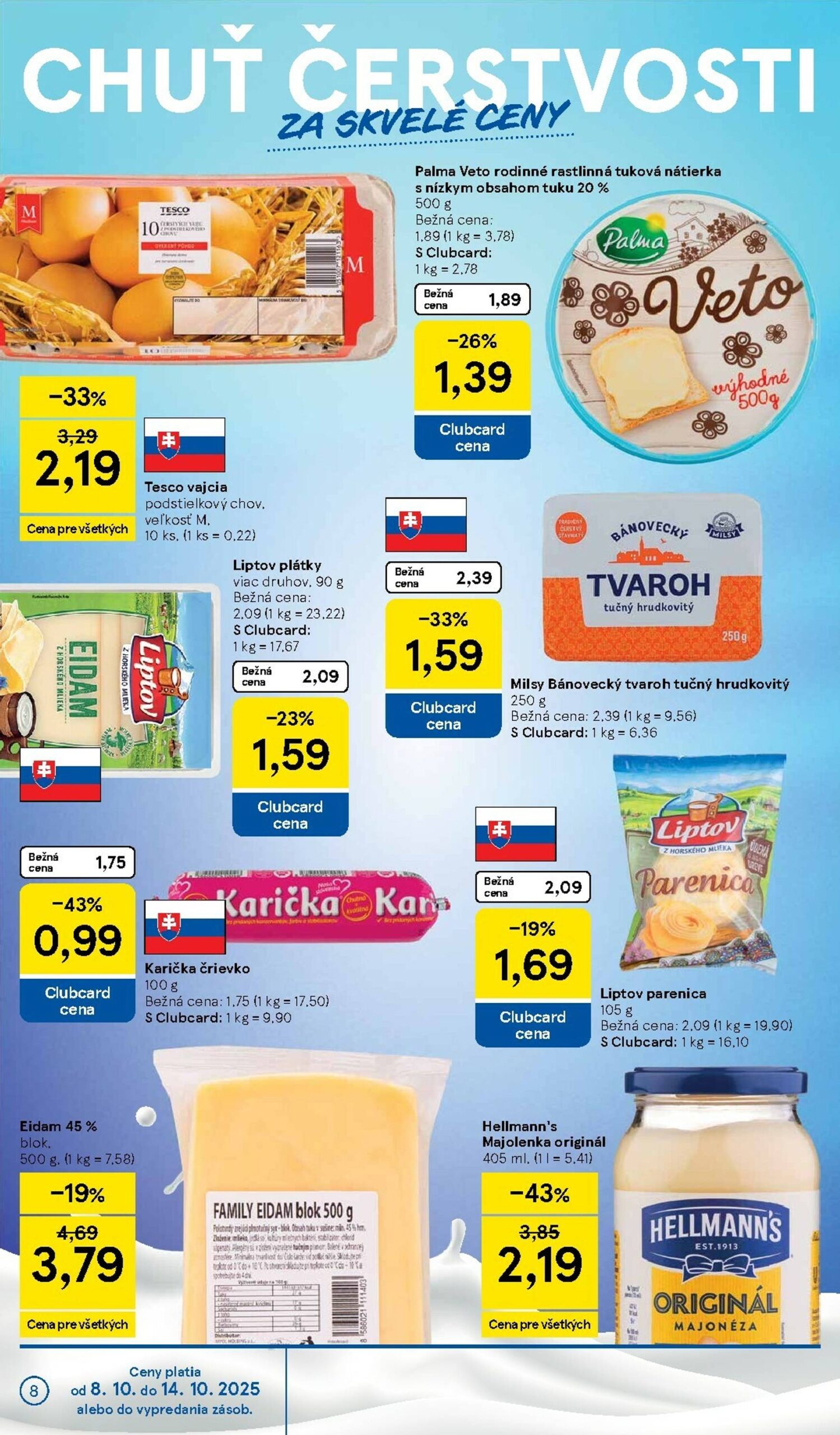 Page 8 of Aktuálny tesco leták platný od stredy 08.10 do 14.10
