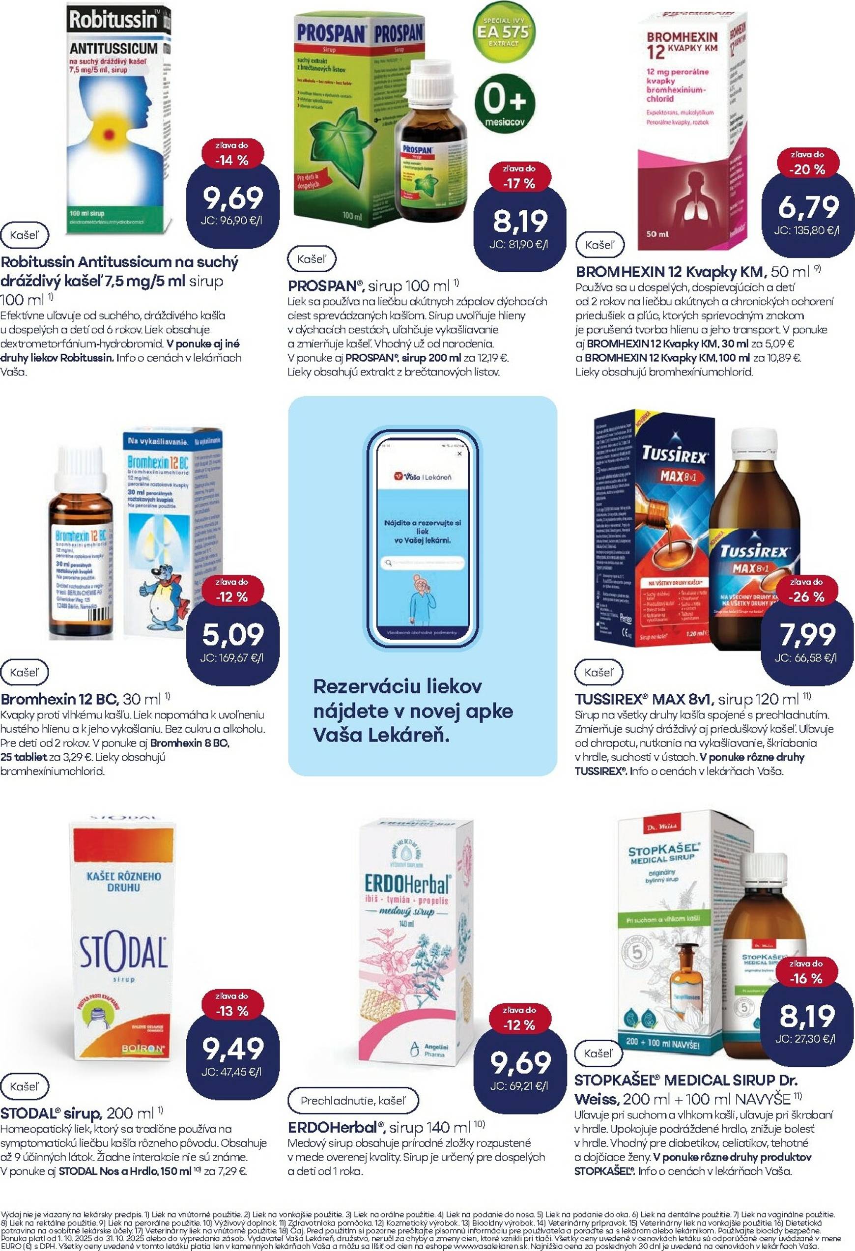 Page 7 of Aktuálny vasa-lekaren leták platný od stredy 01.10 do 31.10