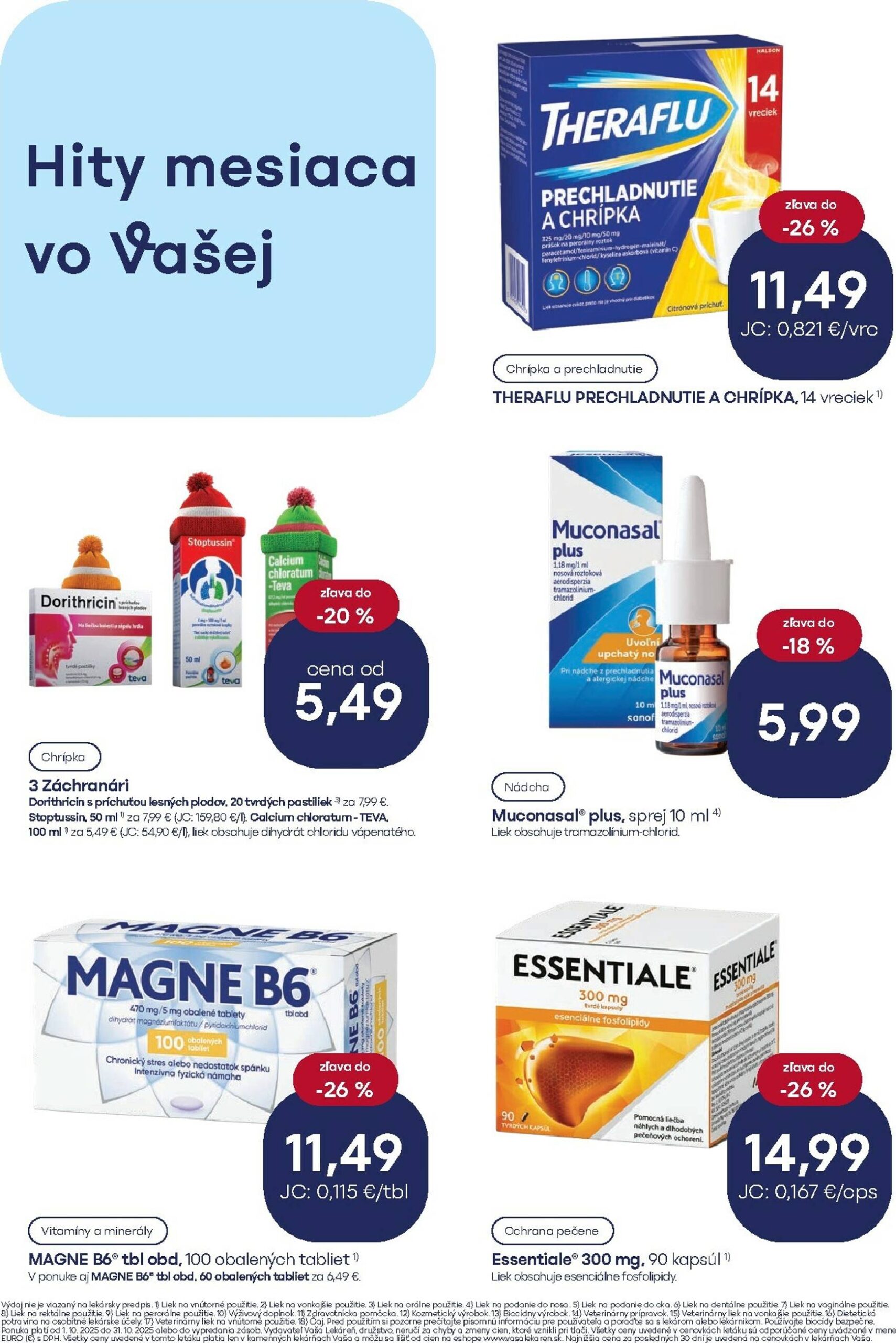 Page 2 of Aktuálny vasa-lekaren leták platný od stredy 01.10 do 31.10