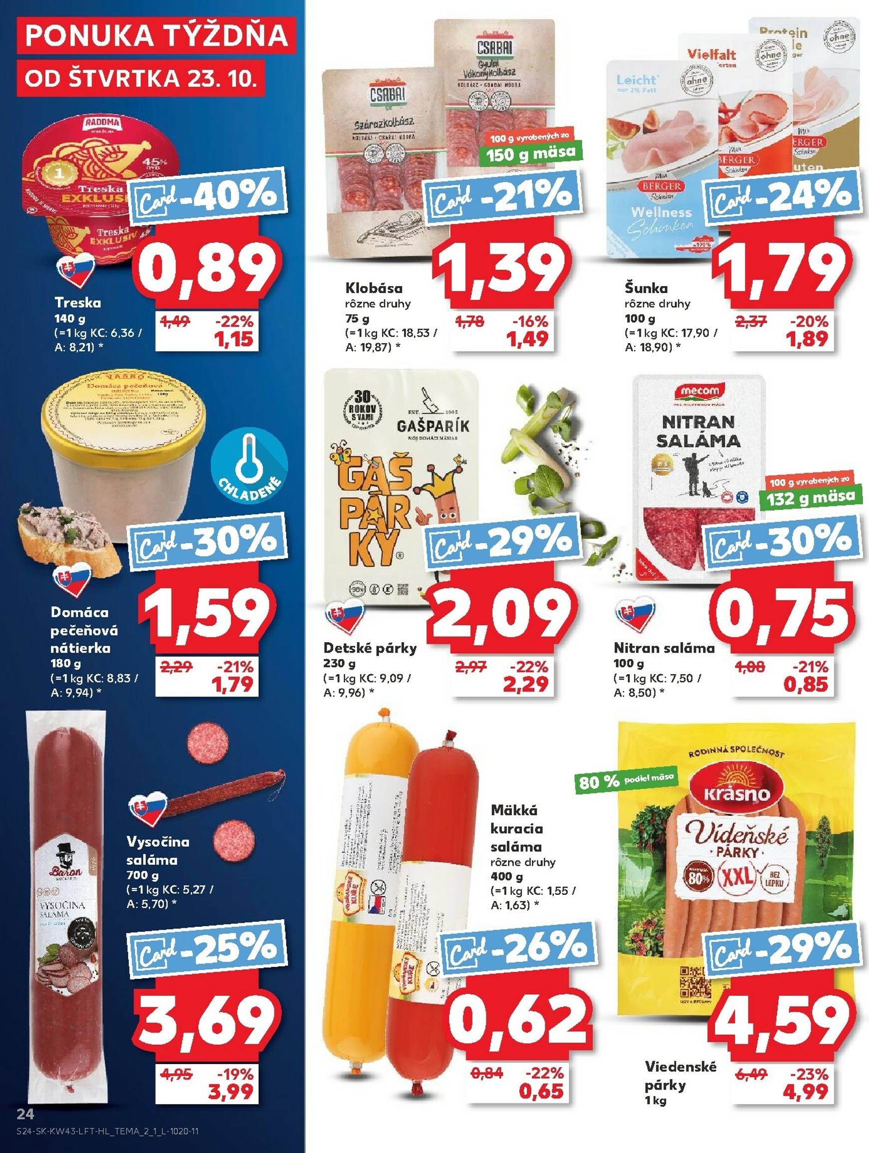 Page 24 of Aktuálny kaufland leták platný od štvrtka 23.10 do 29.10