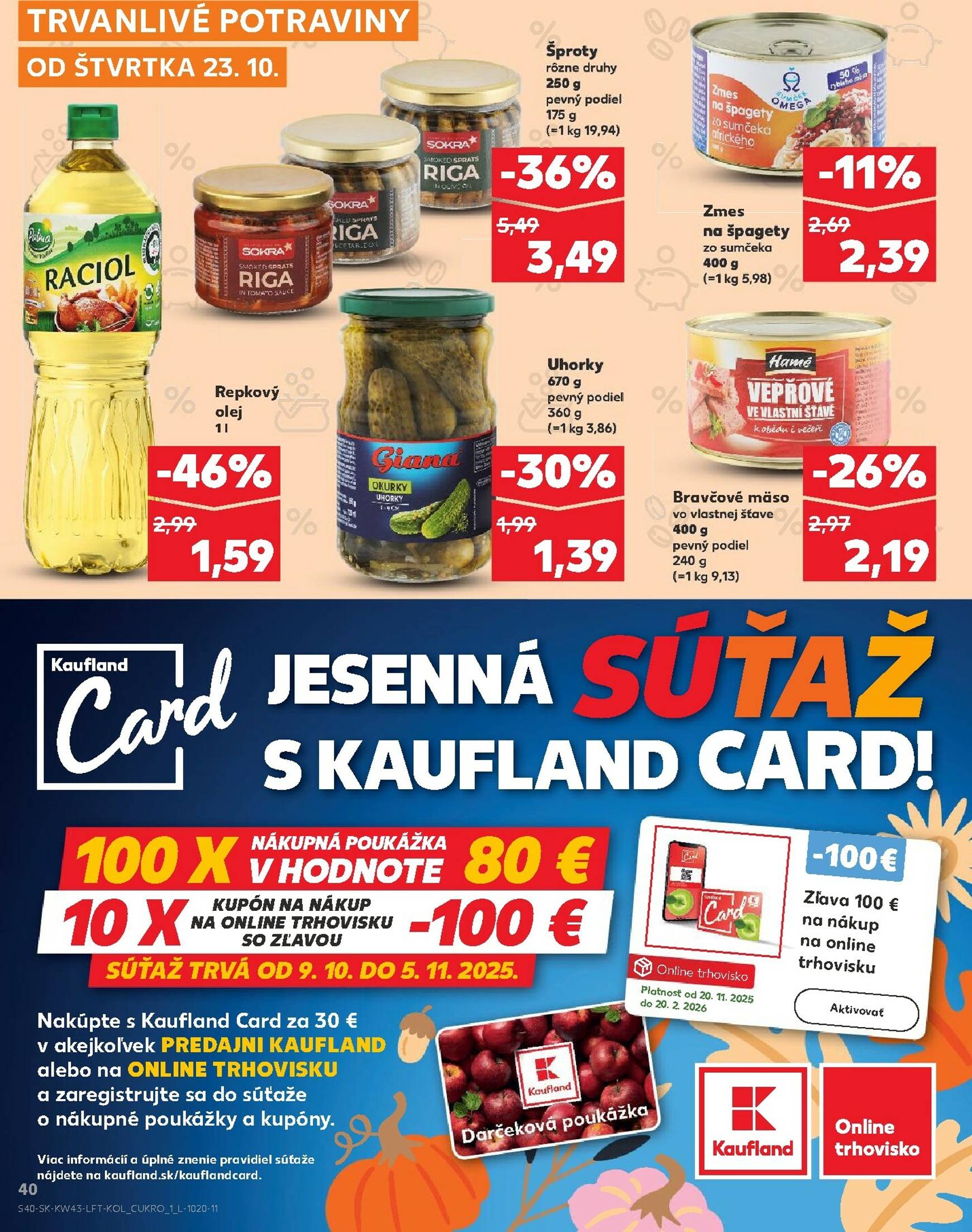 Page 40 of Aktuálny kaufland leták platný od štvrtka 23.10 do 29.10