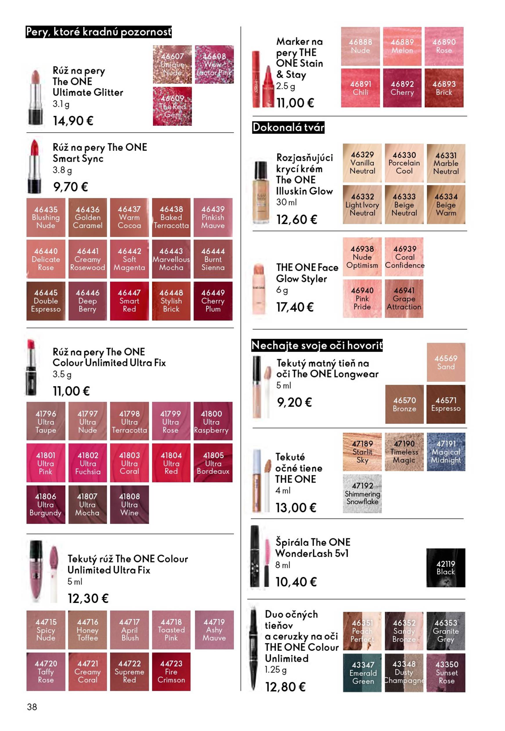 Page 38 of Aktuálny oriflame leták platný od stredy 22.10 do 11.11