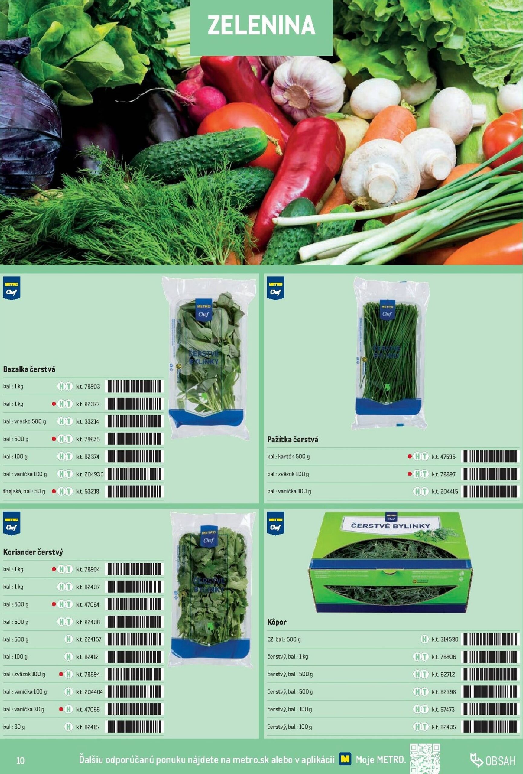 Page 10 of Aktuálny metro leták platný od stredy 01.10 do 31.12