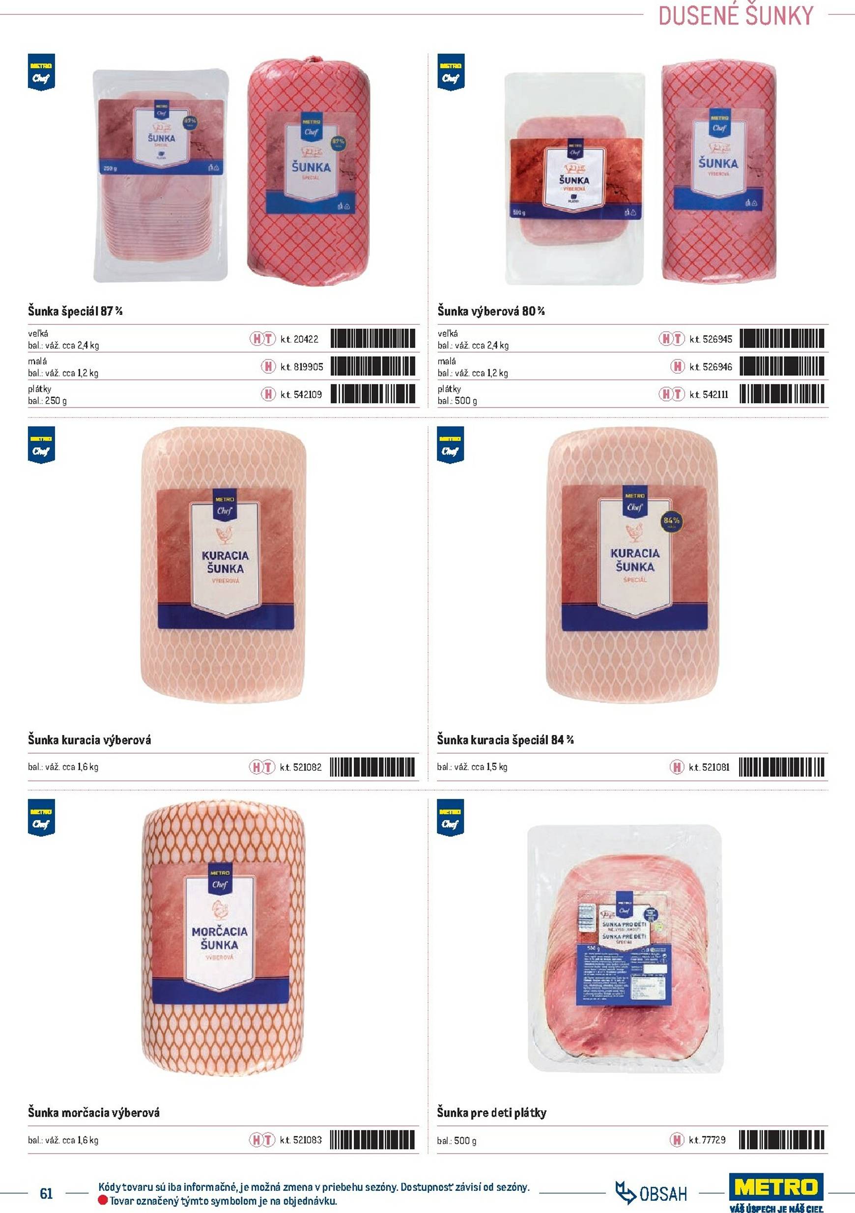 Page 61 of Aktuálny metro leták platný od stredy 01.10 do 31.12