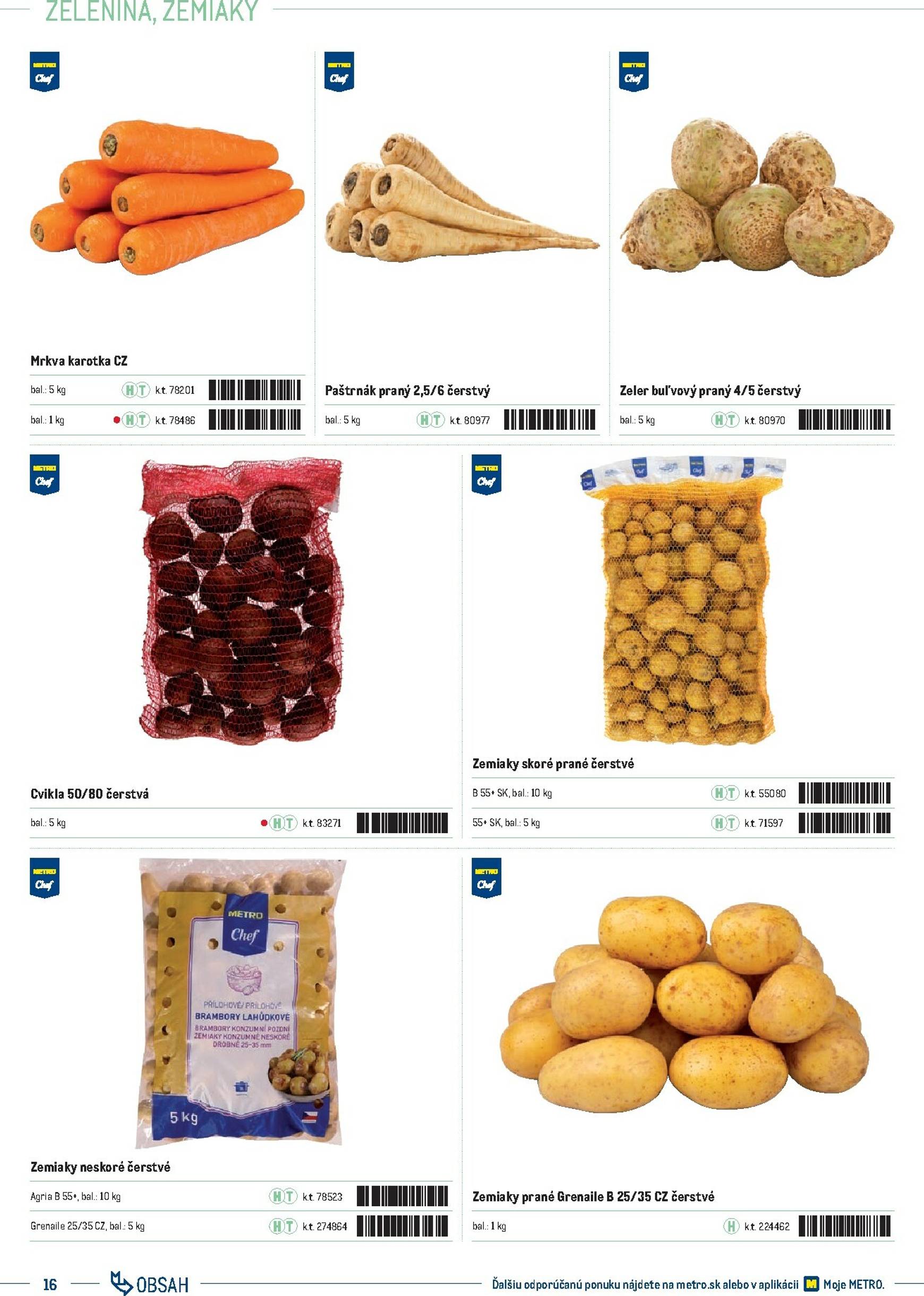 Page 16 of Aktuálny metro leták platný od stredy 01.10 do 31.12