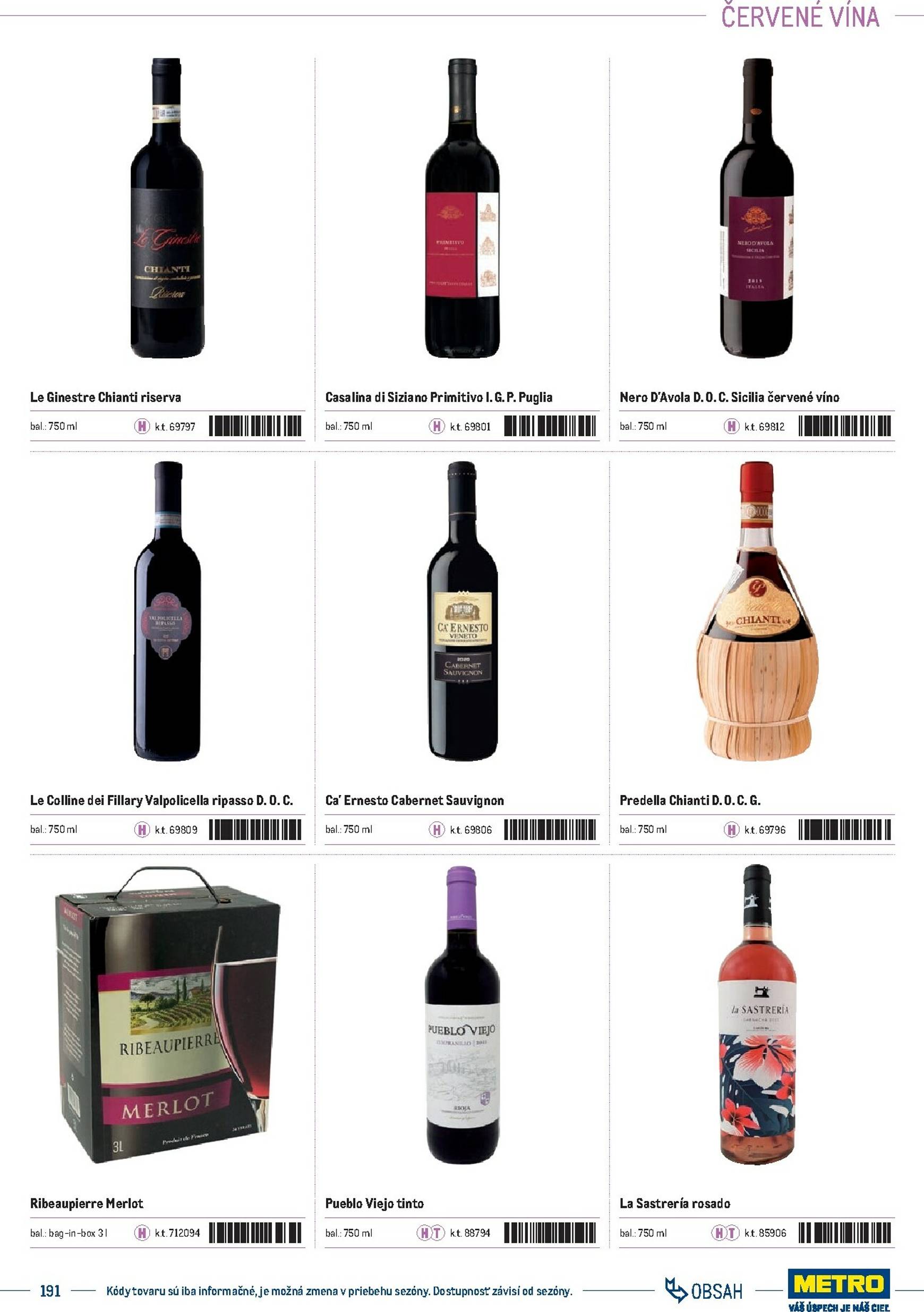 Page 191 of Aktuálny metro leták platný od stredy 01.10 do 31.12