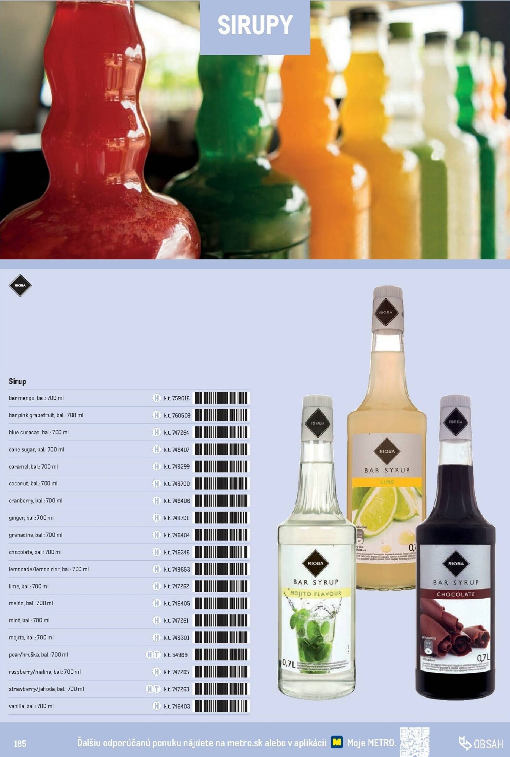 Page 185 of Aktuálny metro leták platný od stredy 01.10 do 31.12