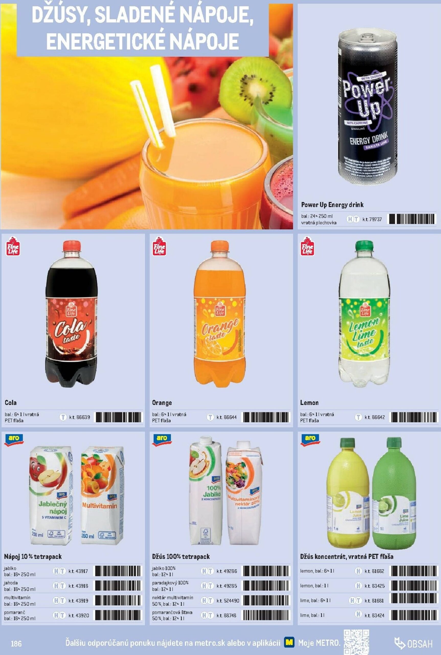 Page 186 of Aktuálny metro leták platný od stredy 01.10 do 31.12