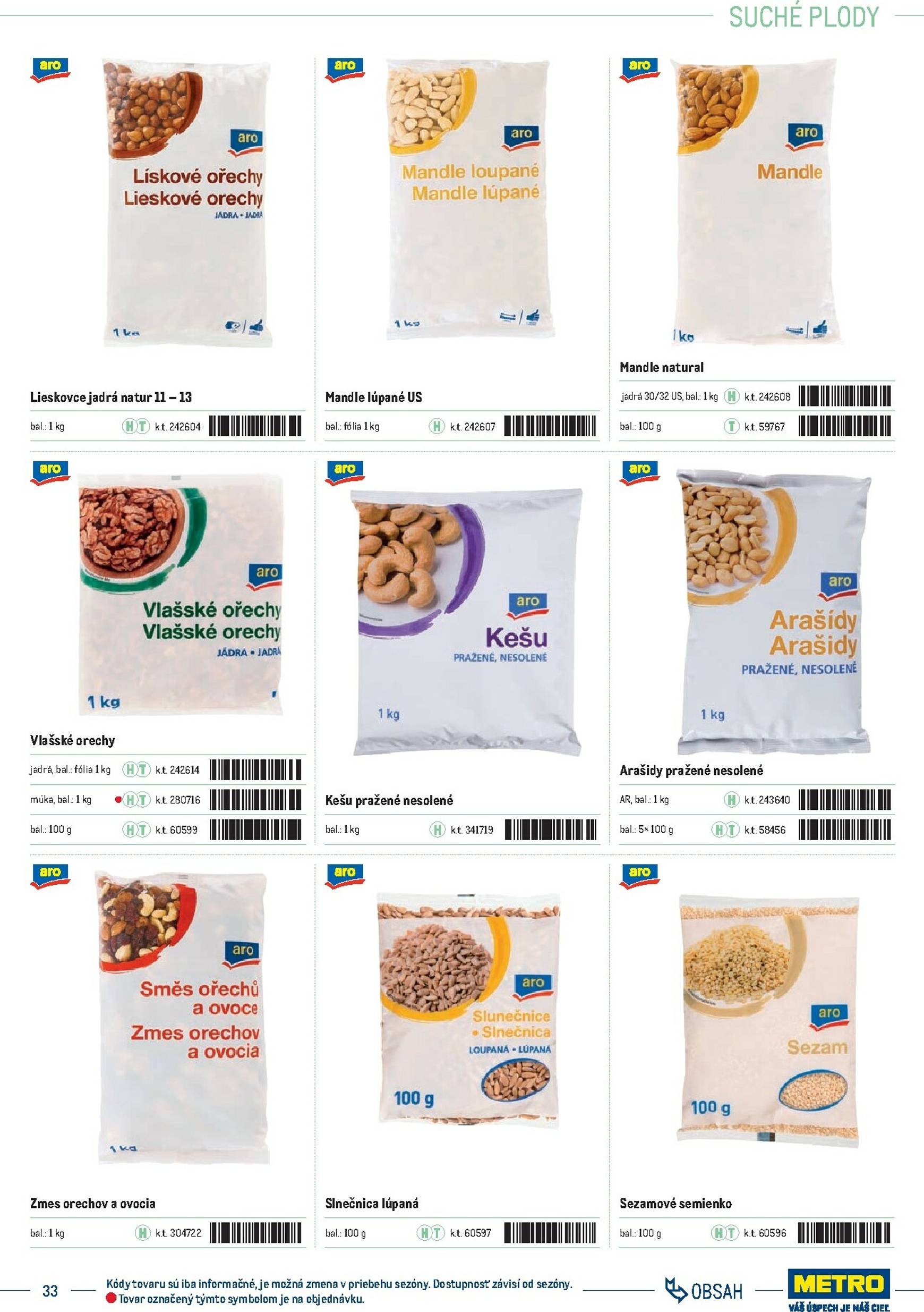 Page 33 of Aktuálny metro leták platný od stredy 01.10 do 31.12