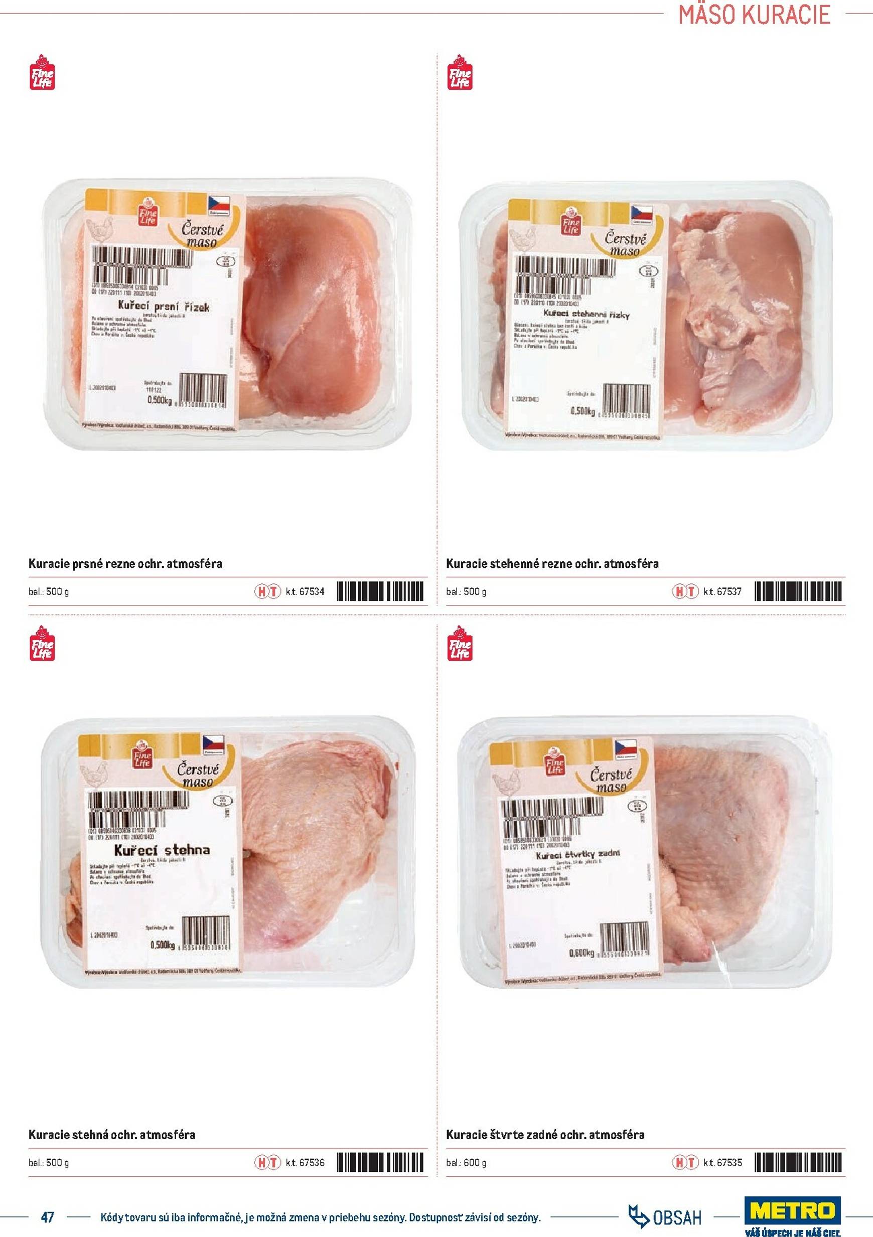 Page 47 of Aktuálny metro leták platný od stredy 01.10 do 31.12