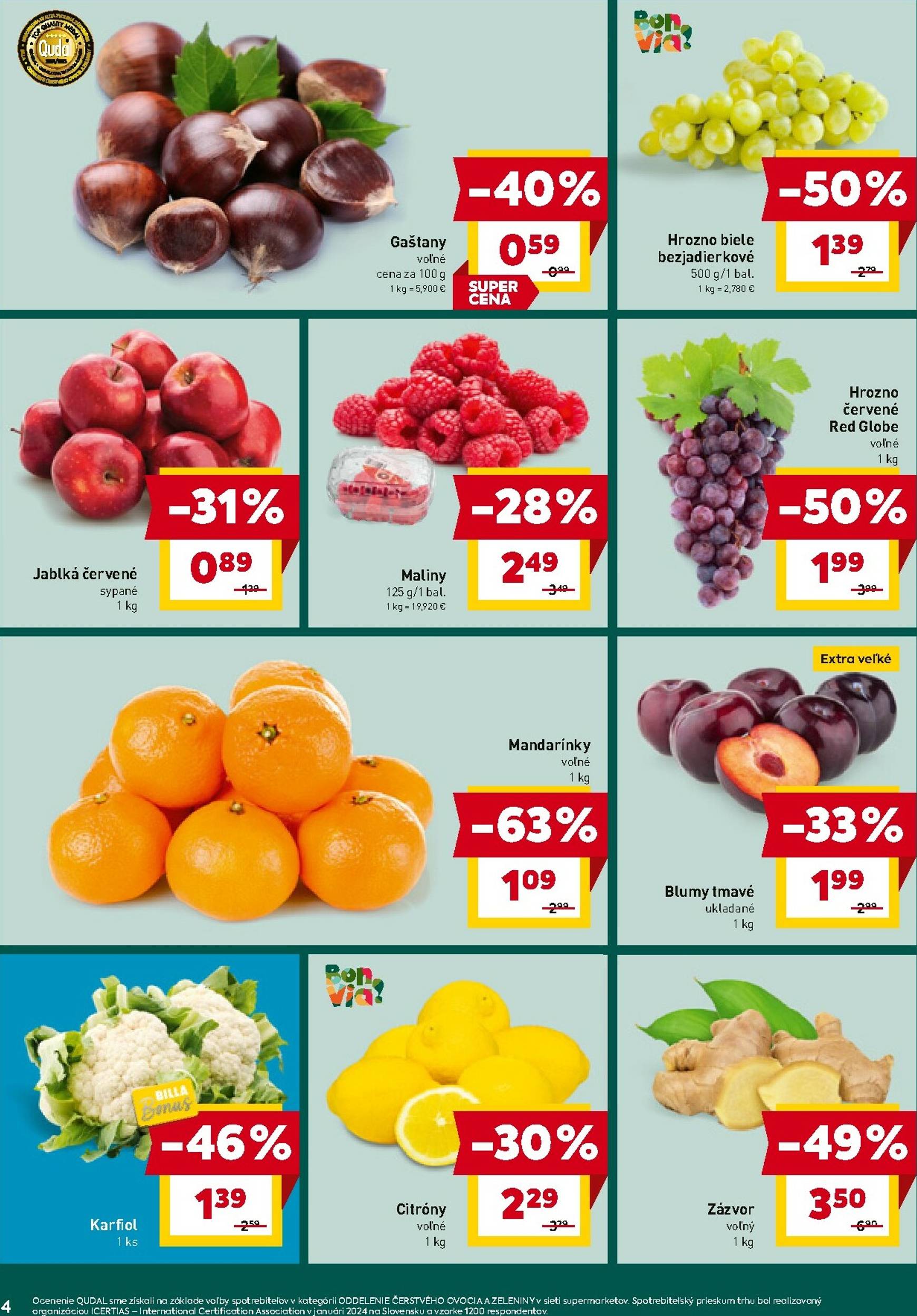 Page 4 of Aktuálny billa leták platný od stredy 22.10 do 28.10