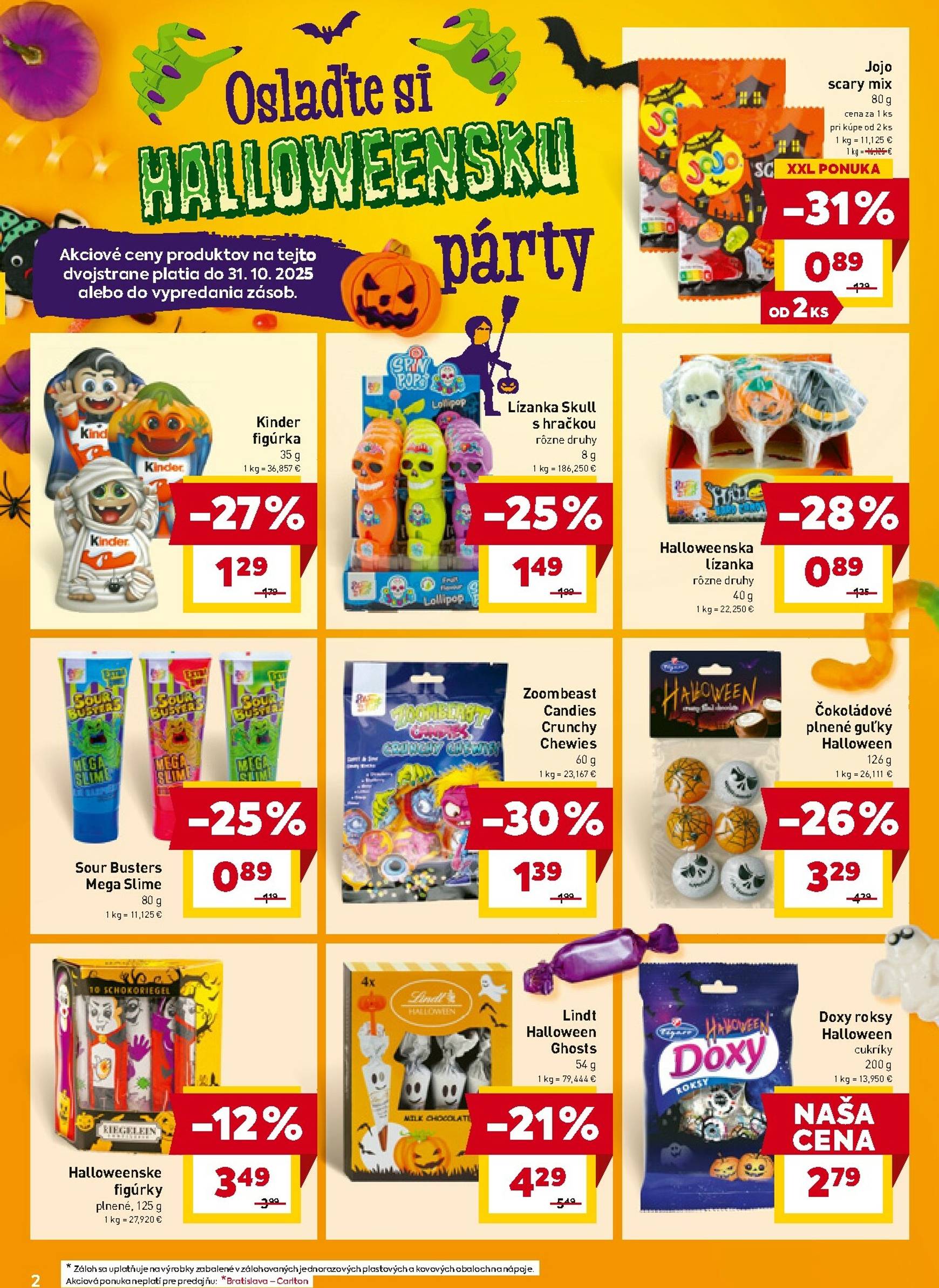 Page 2 of Aktuálny billa leták platný od stredy 22.10 do 28.10